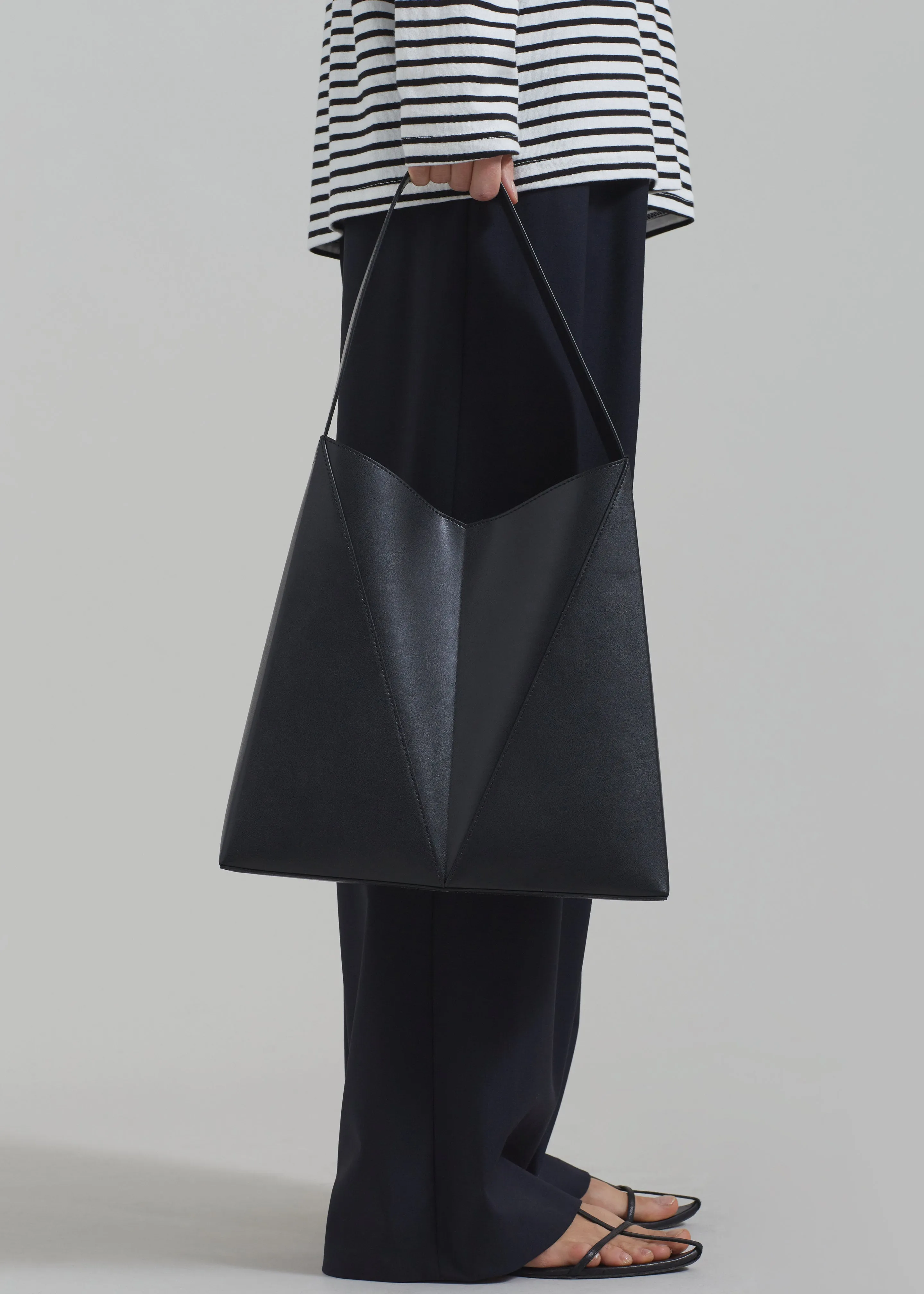 Low Classic Folded Cube Tote Bag - Black sold by Frankie Shop product image thumbnail 2