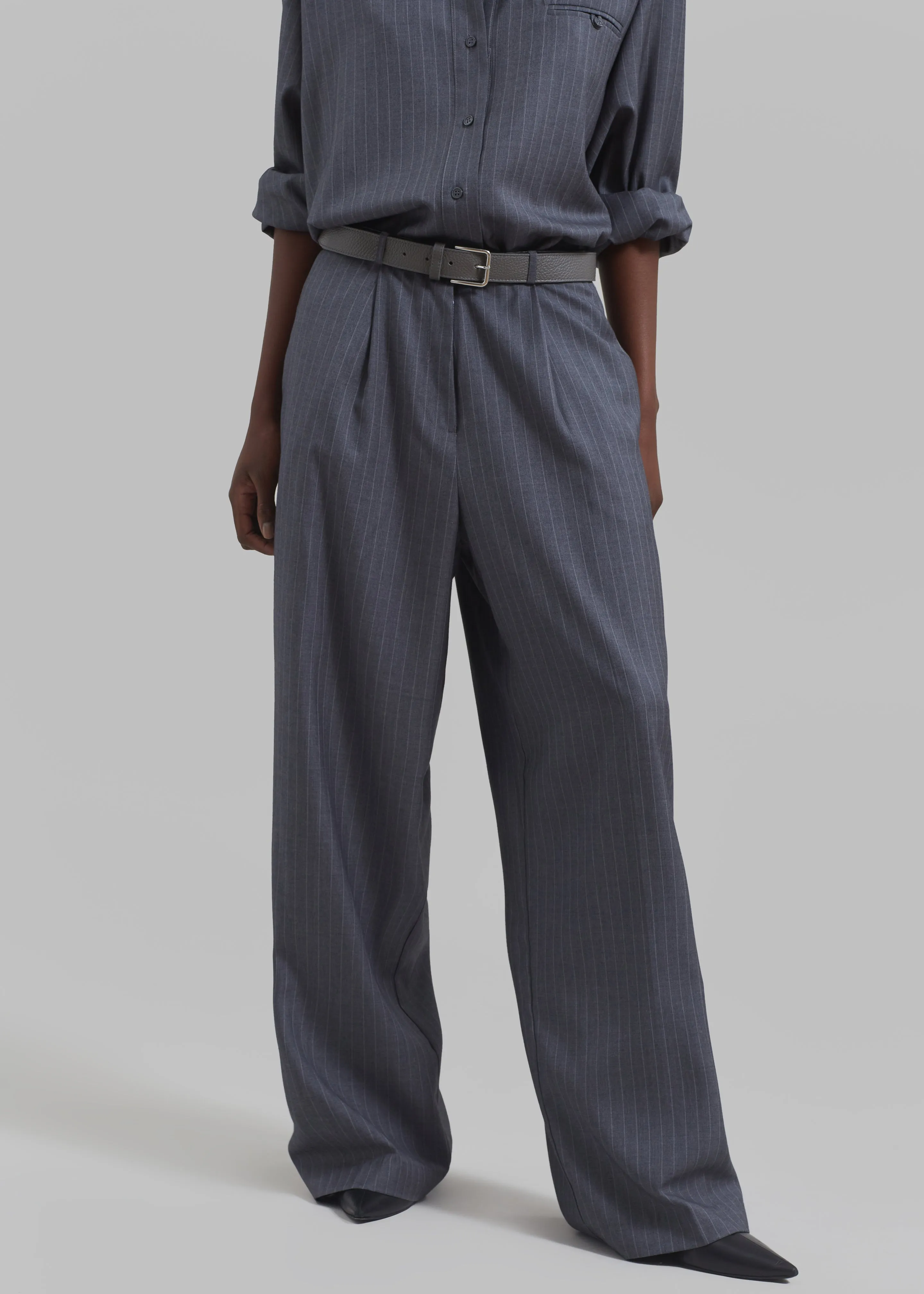 Kerry Trousers - Grey Pinstripe sold by Frankie Shop product image thumbnail 2