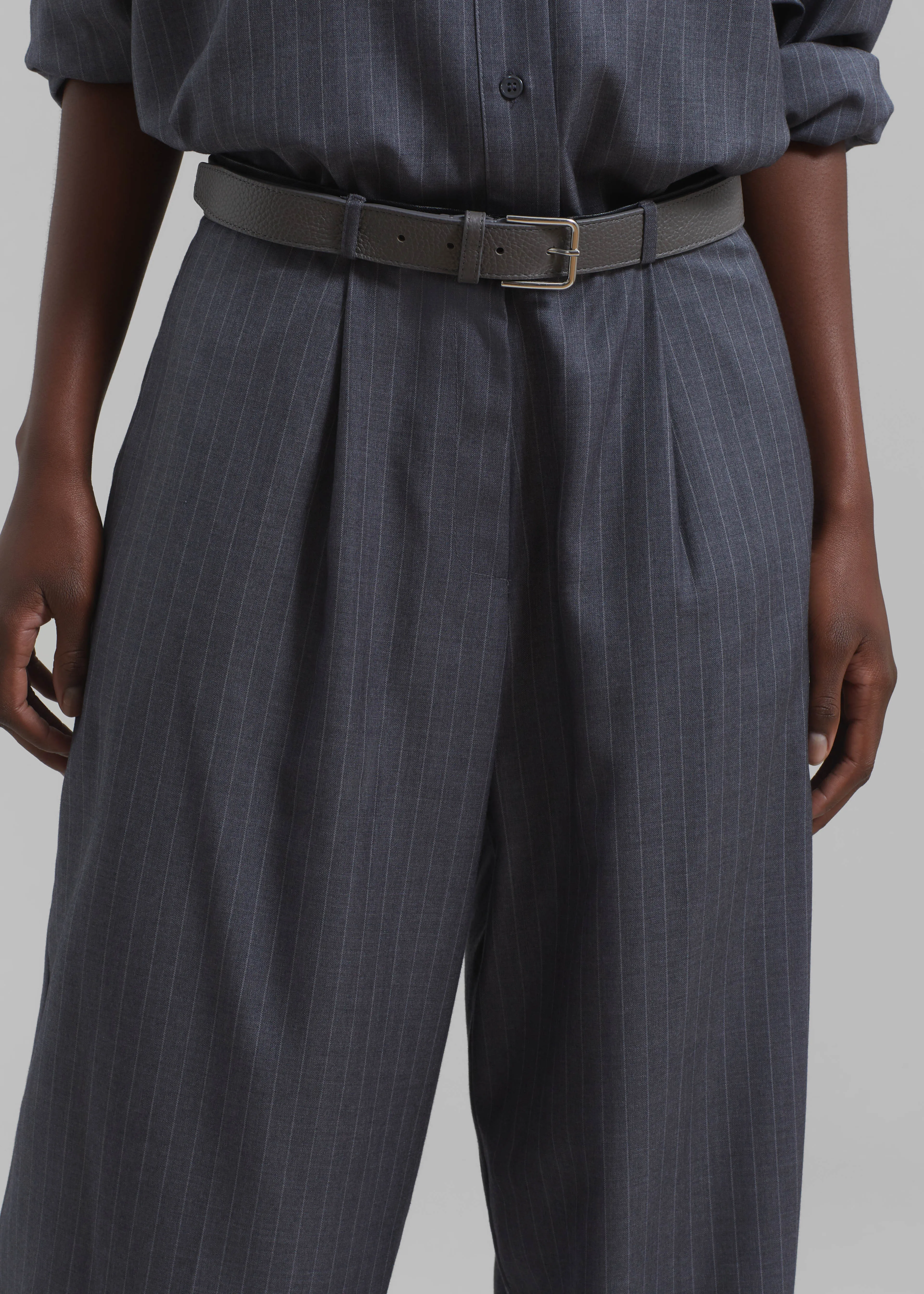Kerry Trousers - Grey Pinstripe sold by Frankie Shop product image thumbnail 3