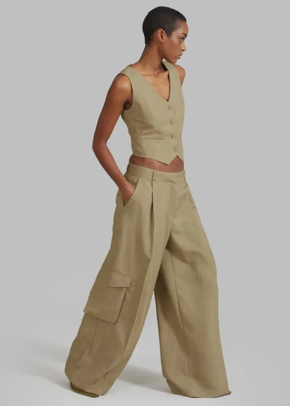 Gladys Cargo Pants - Khaki sold by Frankie Shop