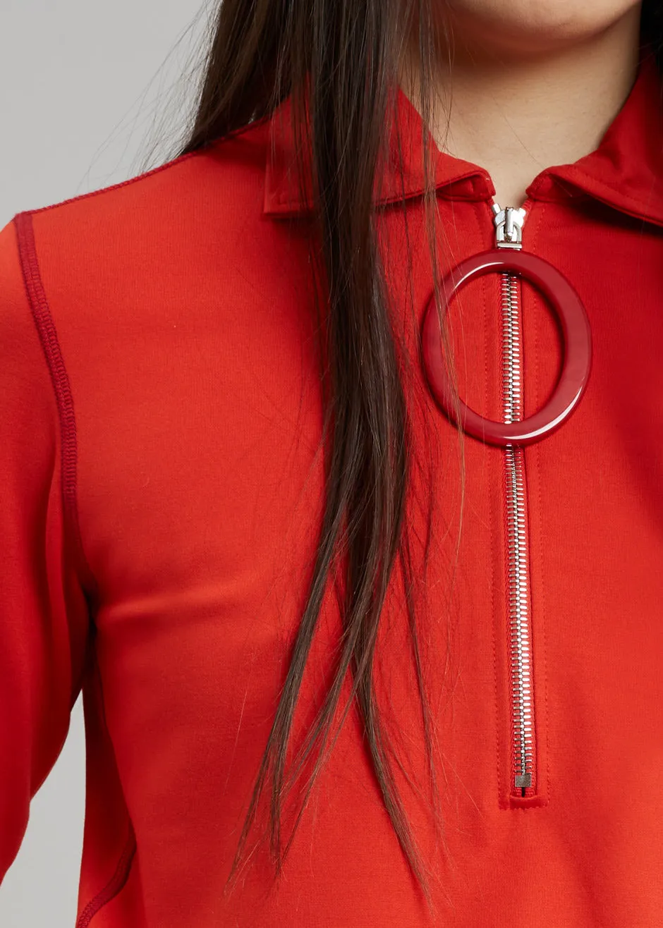 JW Anderson Ring Puller Half Zip Track Top - Red sold by Frankie Shop product image thumbnail 3