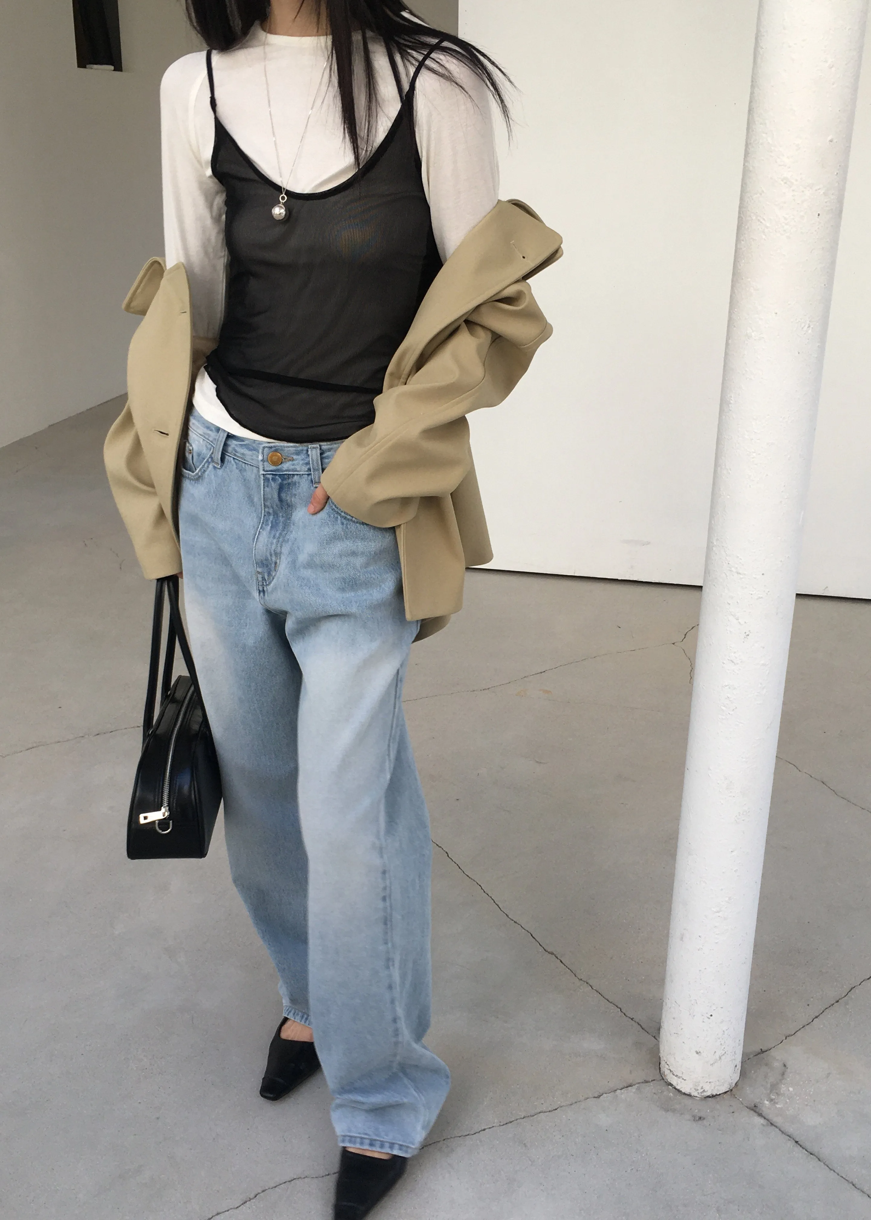 Kyla Sheer Tank Top - Black sold by Frankie Shop product image thumbnail 3