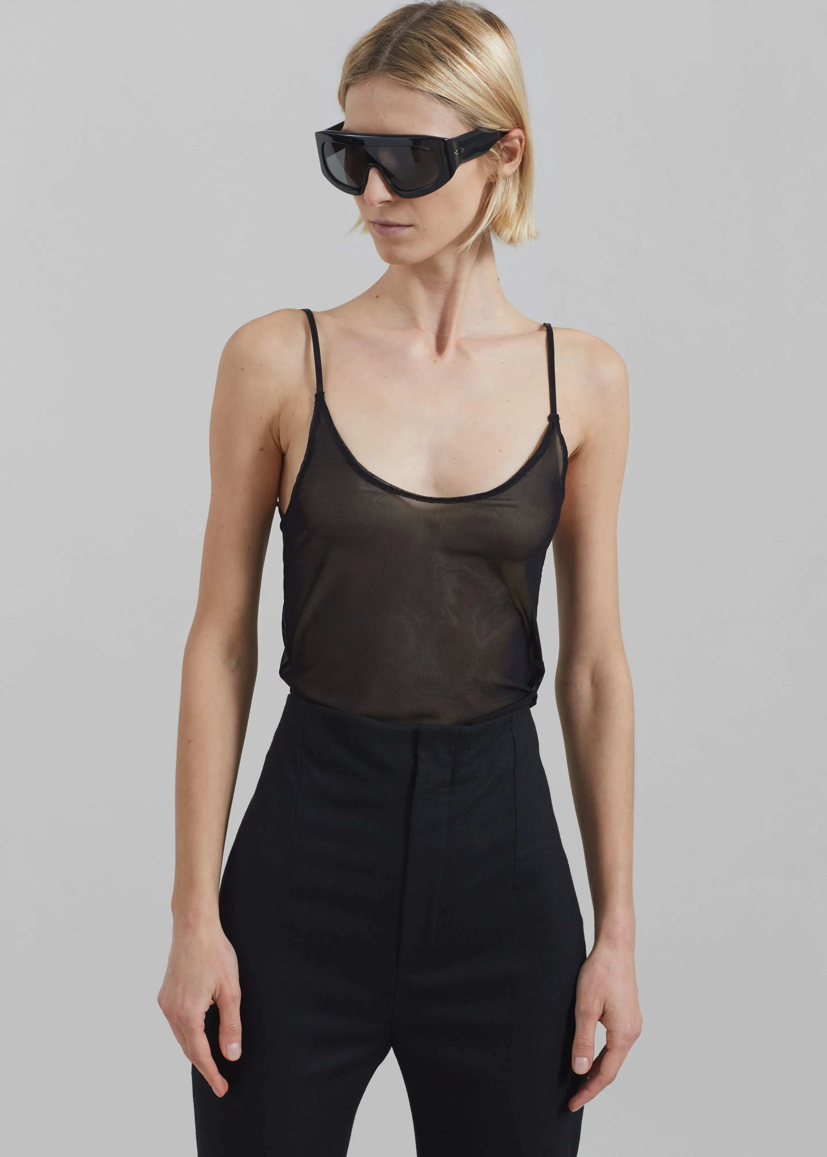 Kyla Sheer Tank Top - Black sold by Frankie Shop product image thumbnail 4