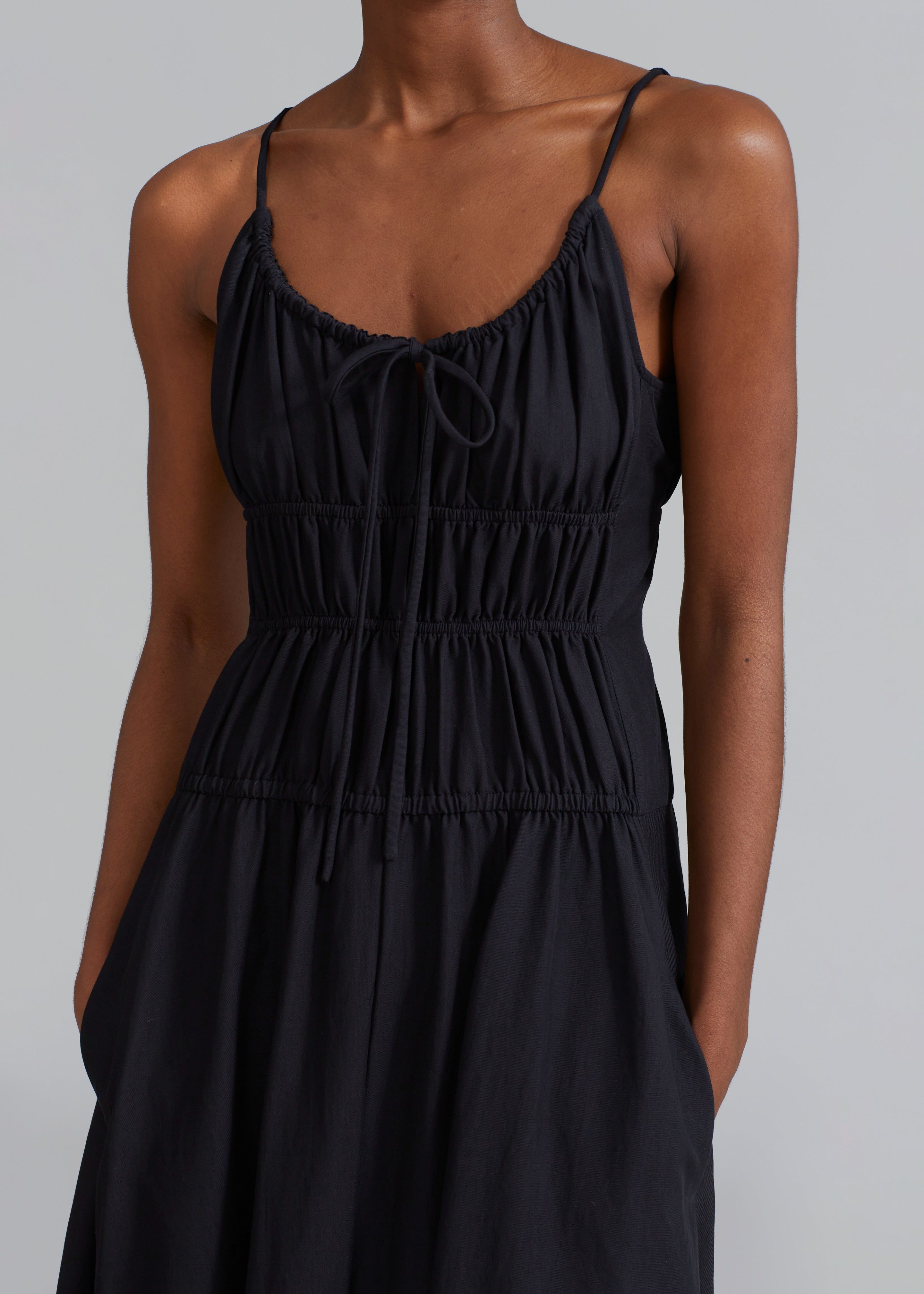 Proenza Schouler White Label Drapey Suiting Ruched Dress - Black sold by Frankie Shop product image thumbnail 2