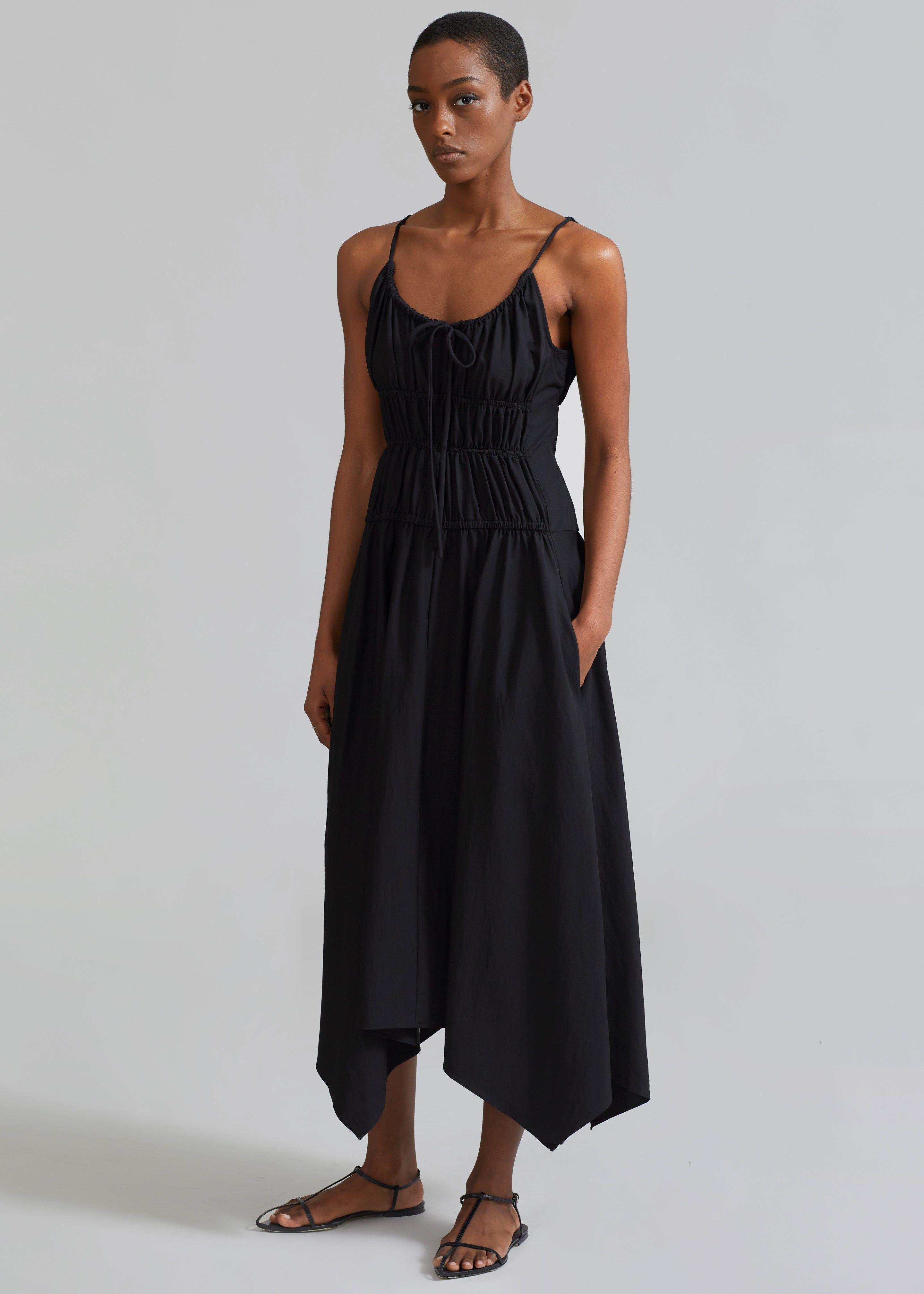 Proenza Schouler White Label Drapey Suiting Ruched Dress - Black sold by Frankie Shop product image thumbnail 5