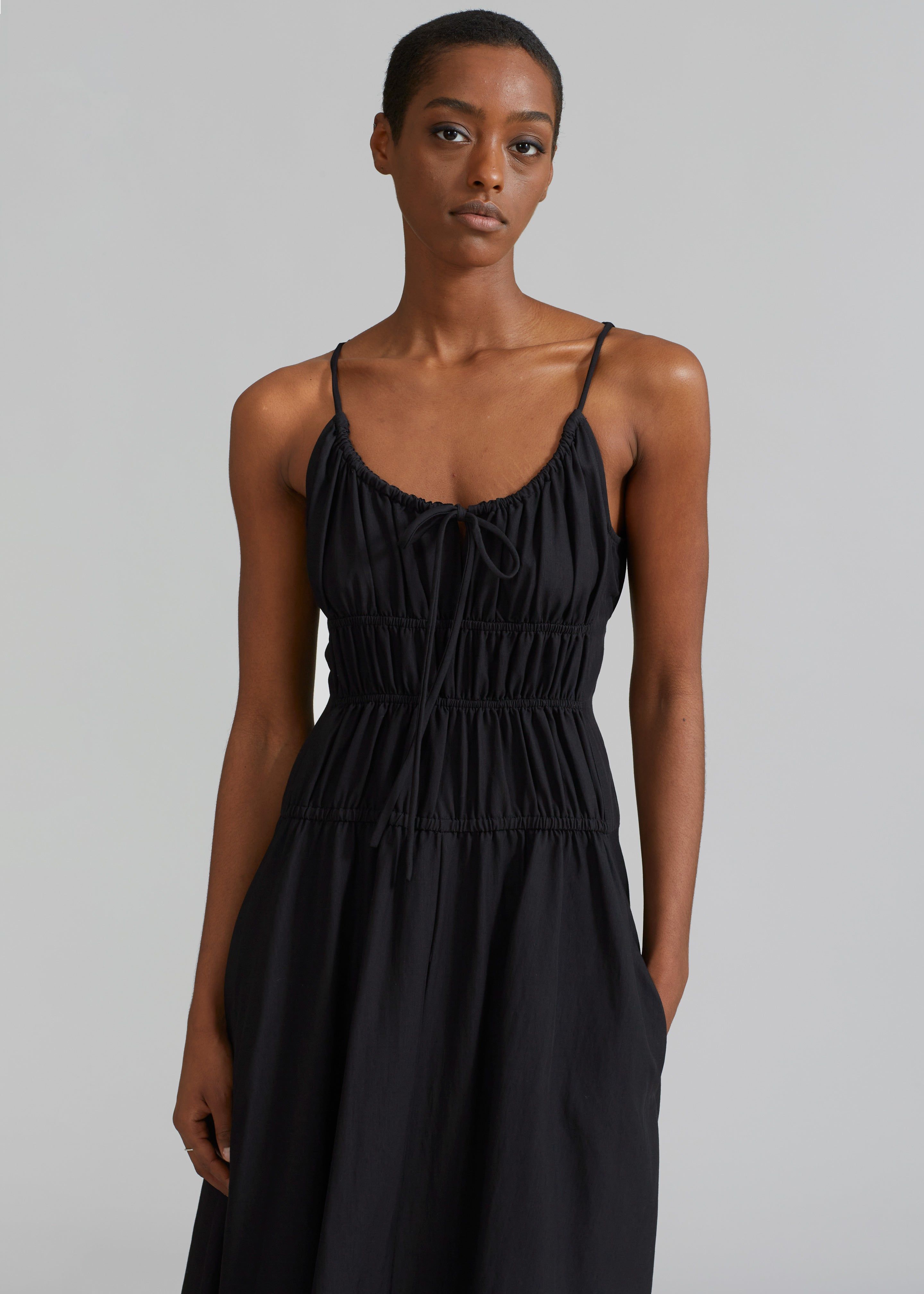 Proenza Schouler White Label Drapey Suiting Ruched Dress - Black sold by Frankie Shop product image thumbnail 4