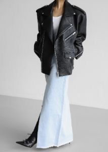 Chicago Oversized Perfecto Jacket - Black sold by Frankie Shop