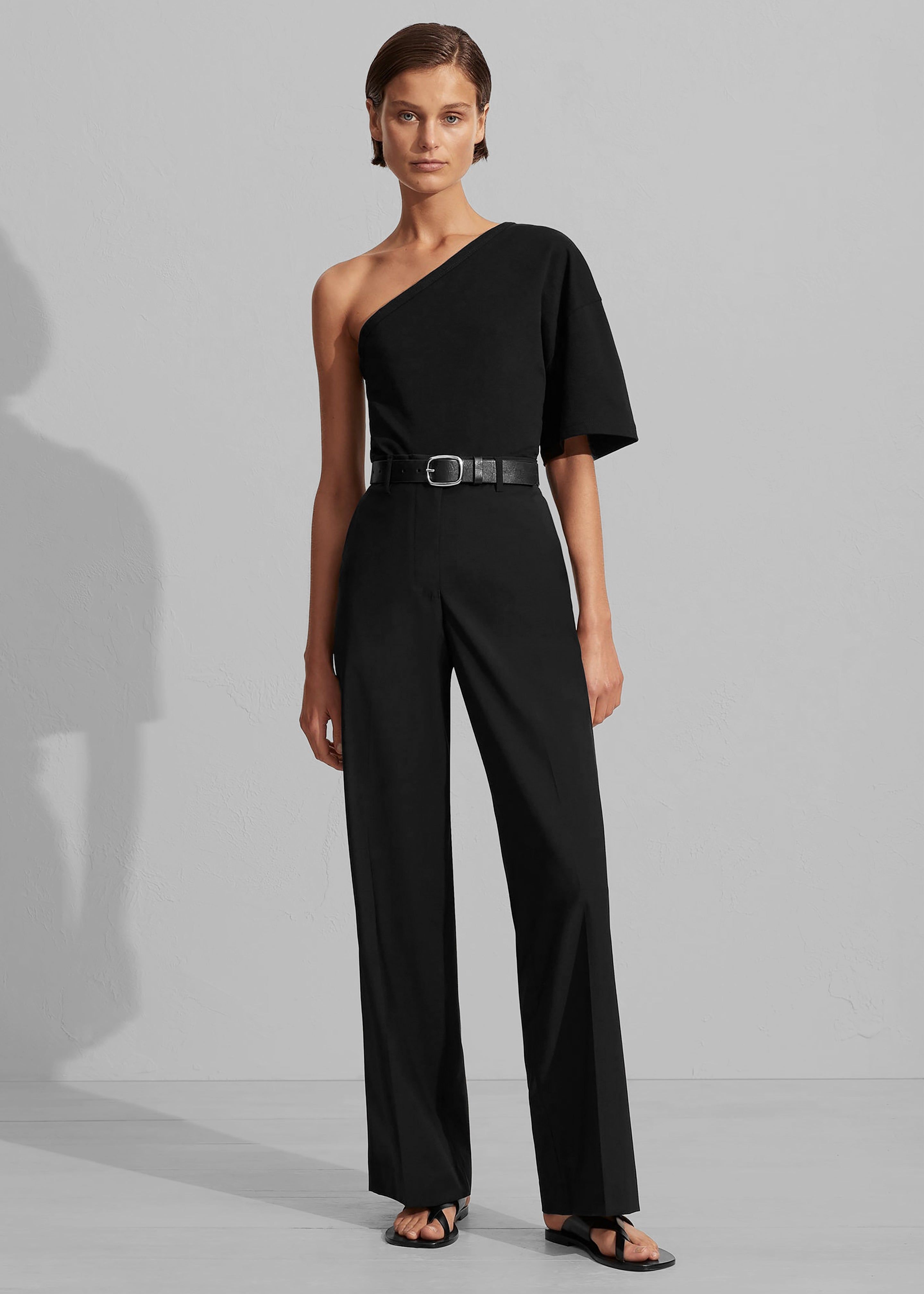 Matteau One Shoulder Tee - Black sold by Frankie Shop