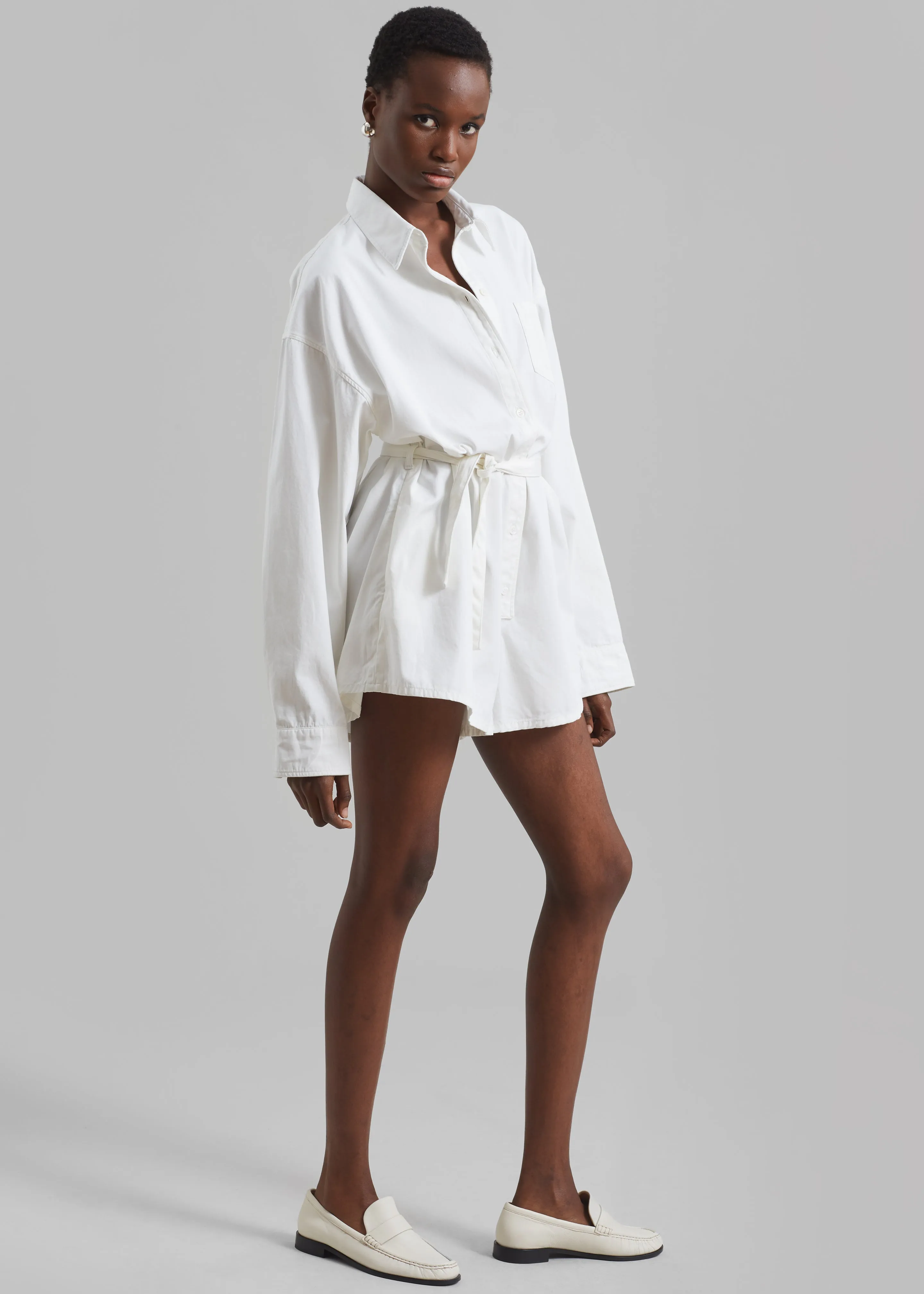 Wren Denim Romper - White sold by Frankie Shop product image thumbnail 5