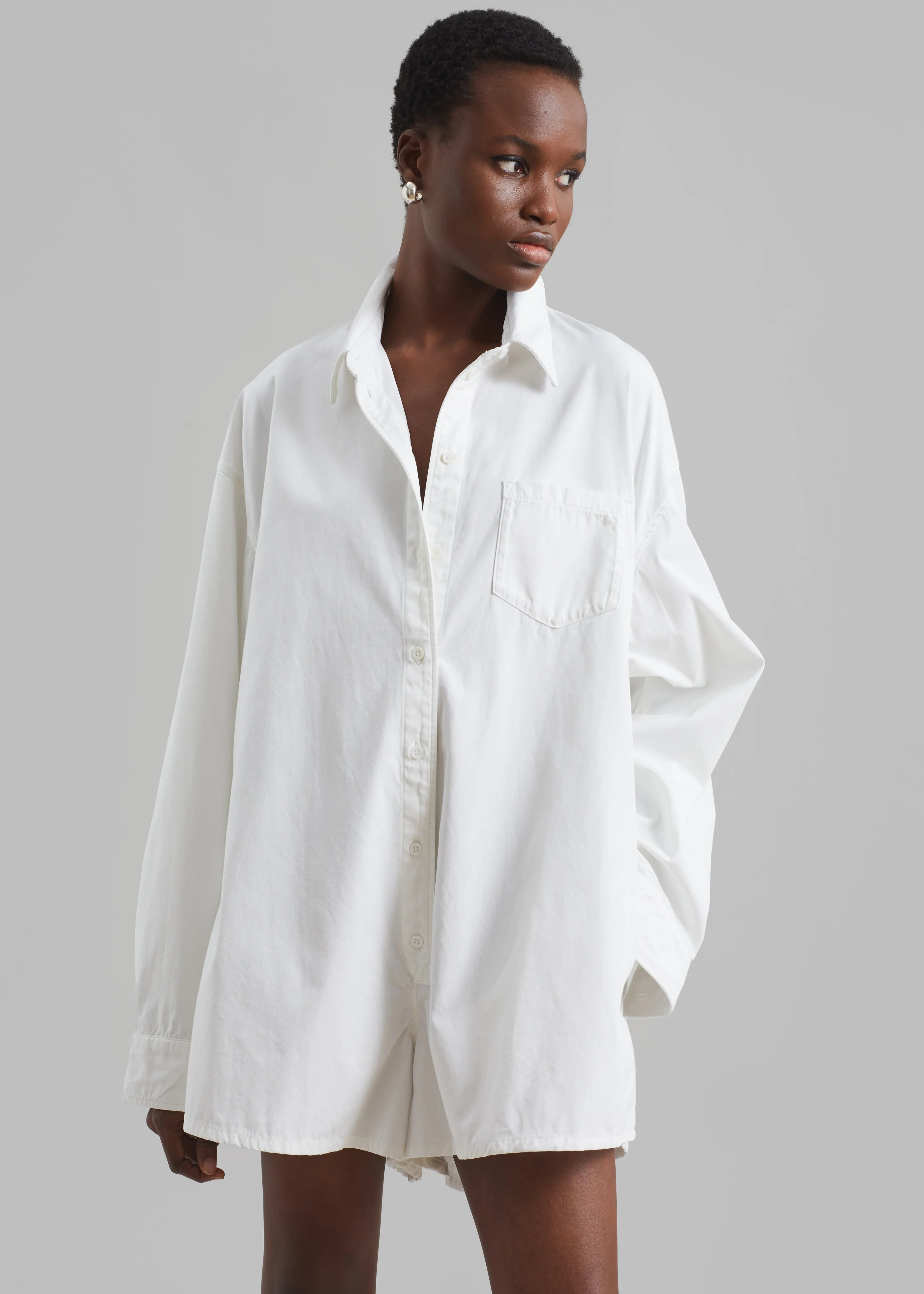 Wren Denim Romper - White sold by Frankie Shop product image thumbnail 2