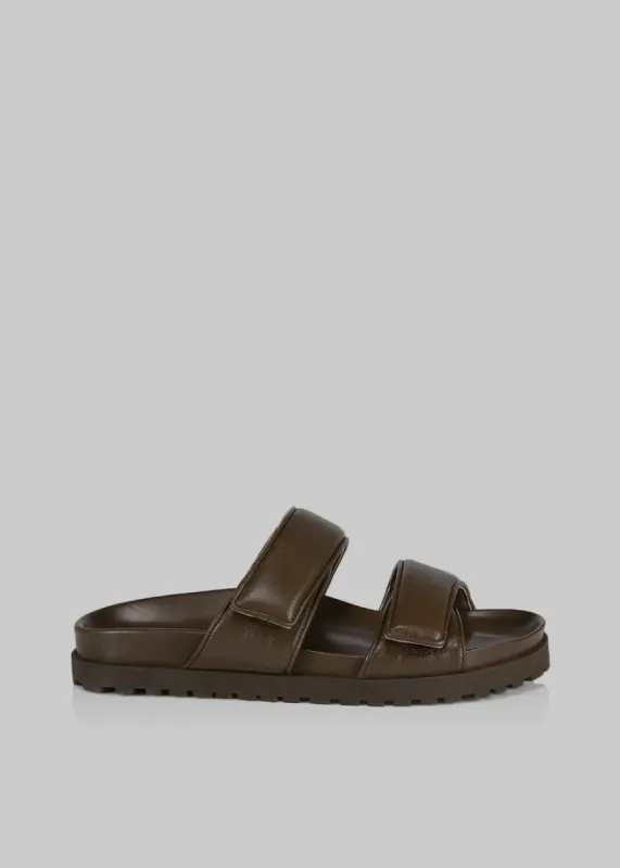 GIA x Pernille Leather Slide Sandals - Brown sold by Frankie Shop