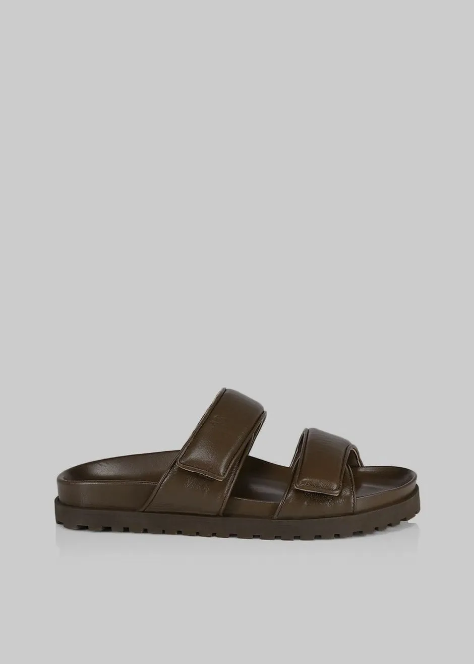 GIA x Pernille Leather Slide Sandals - Brown sold by Frankie Shop
