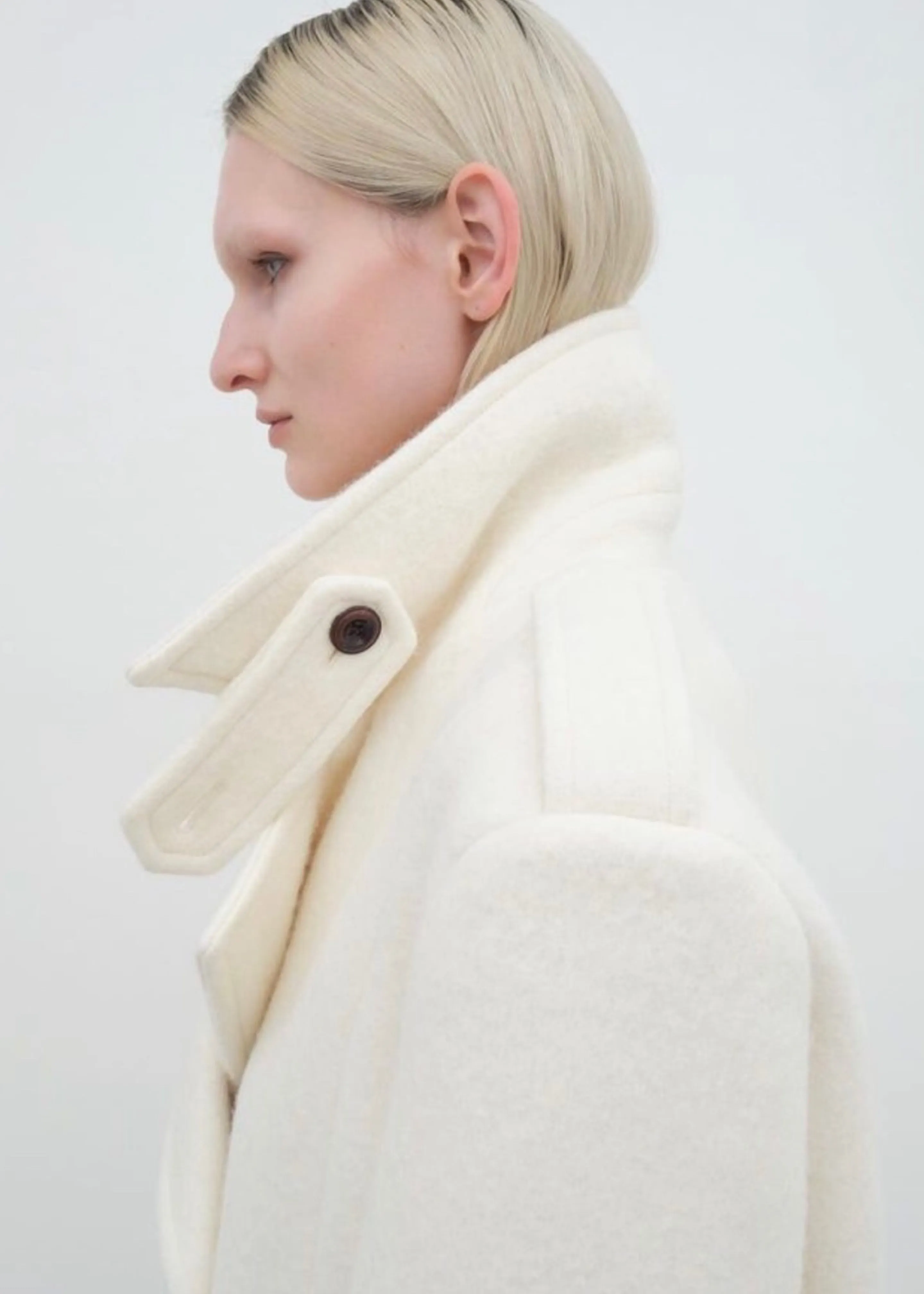 Esmae Wool Coat - White sold by Frankie Shop product image thumbnail 3