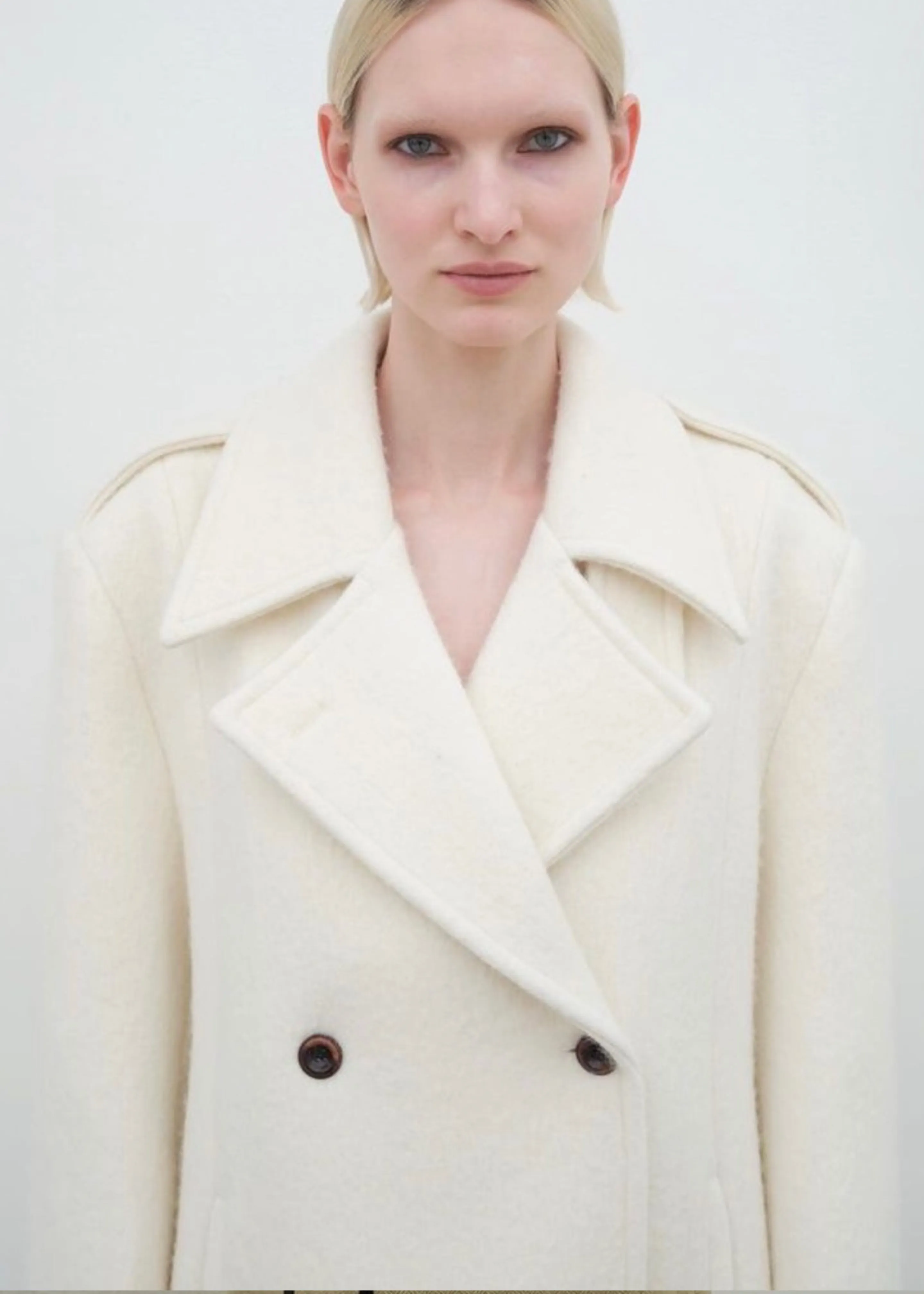 Esmae Wool Coat - White sold by Frankie Shop product image thumbnail 4