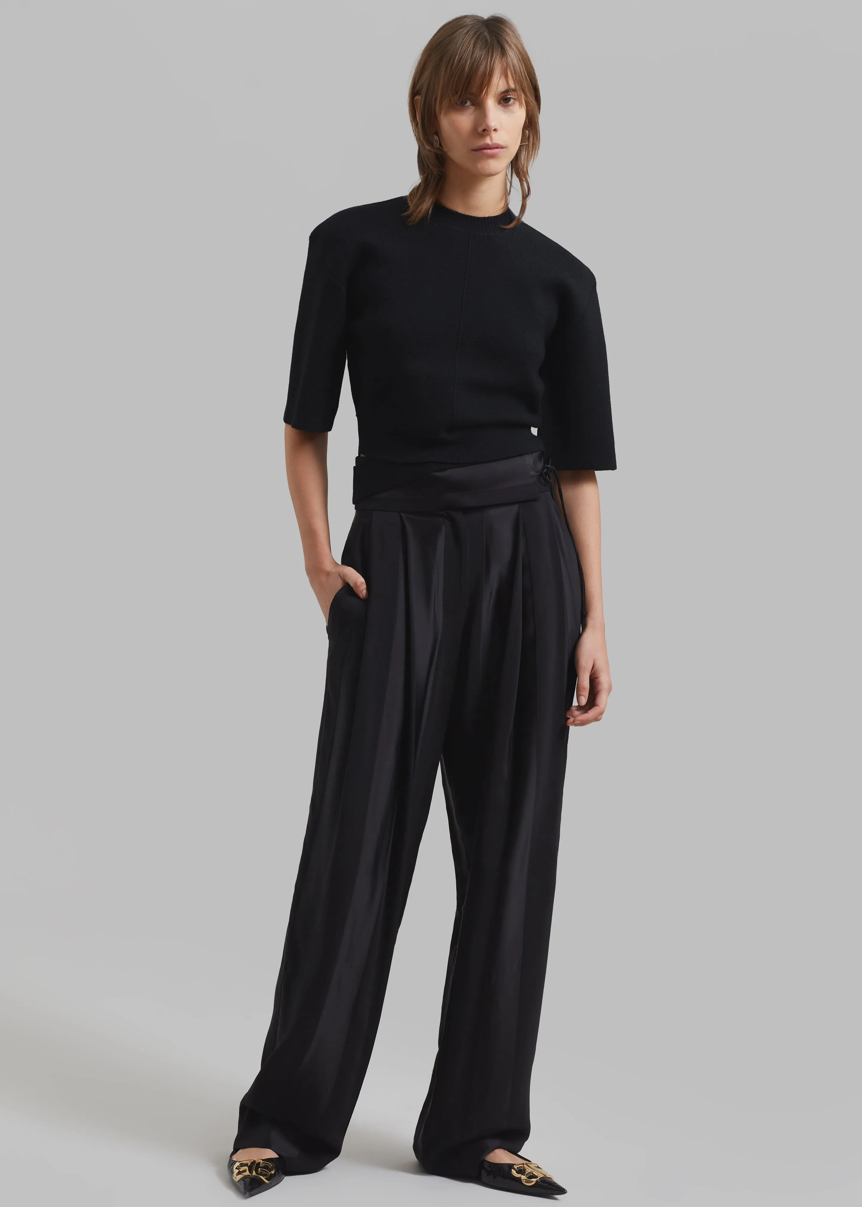 Esse Studios Modus Band Trousers - Black sold by Frankie Shop product image thumbnail 5