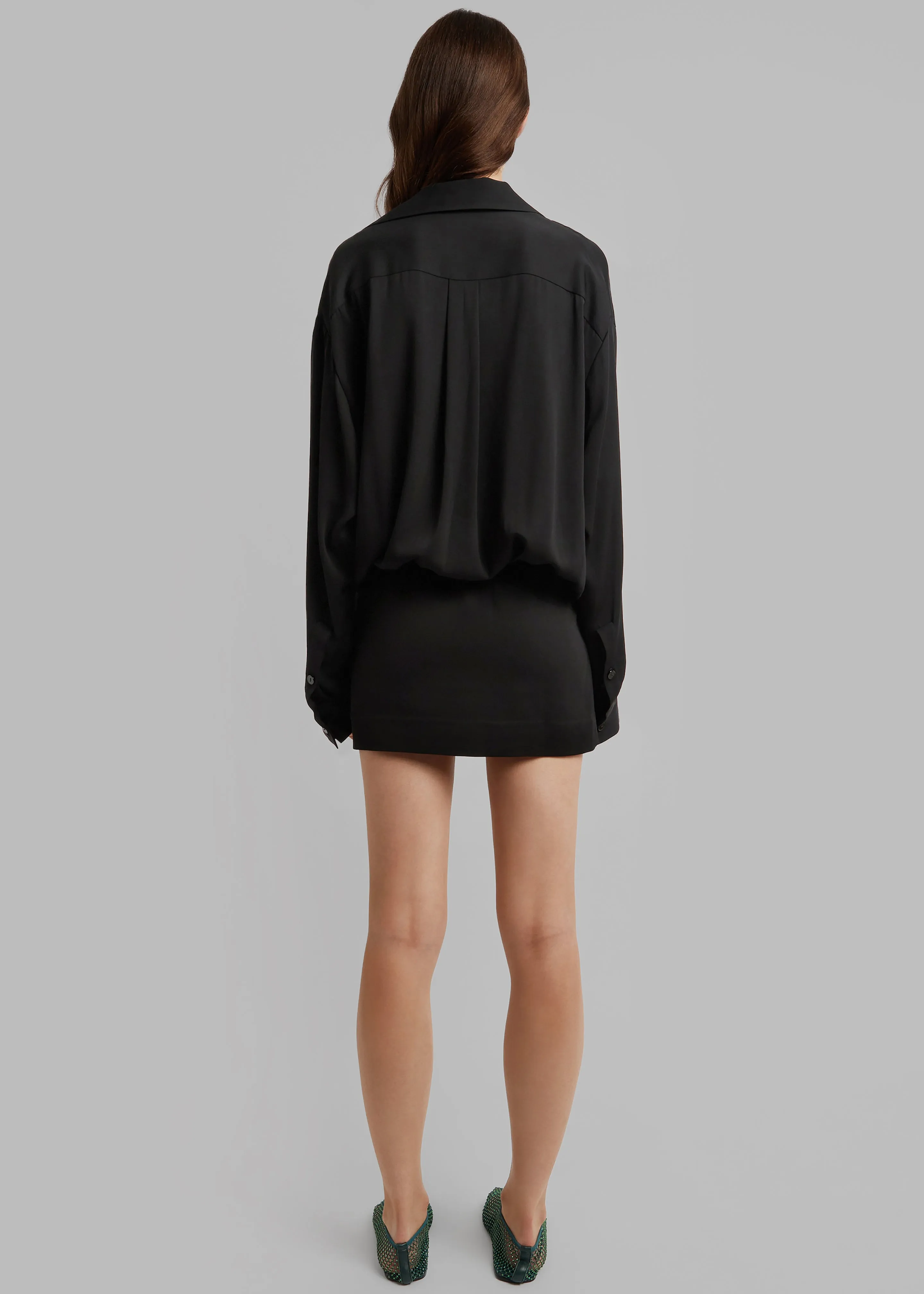 Christopher Esber Aulenti Micro Shirt Dress - Black sold by Frankie Shop product image thumbnail 5