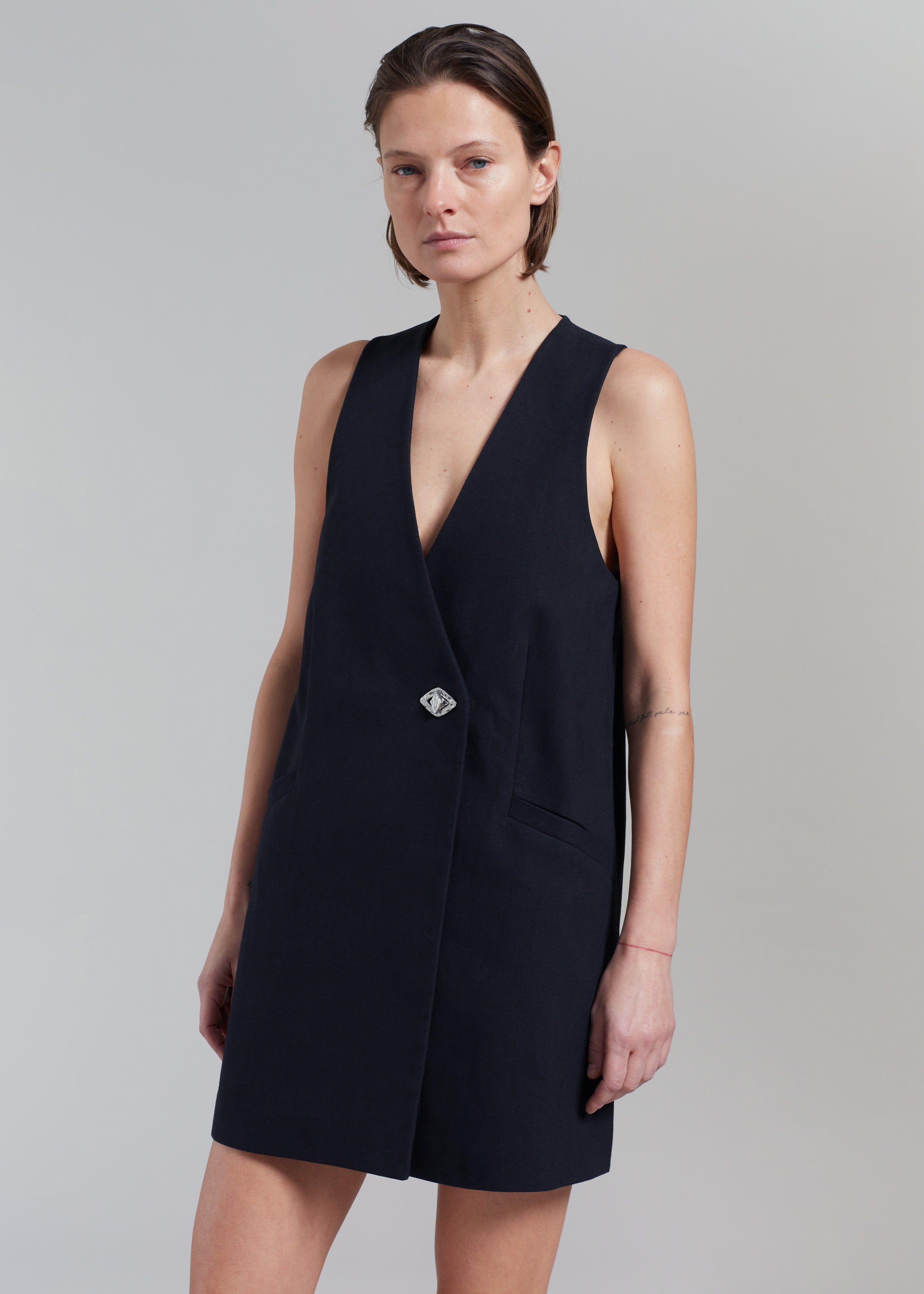 GANNI Cotton Suiting Vest - Black sold by Frankie Shop product image thumbnail 3