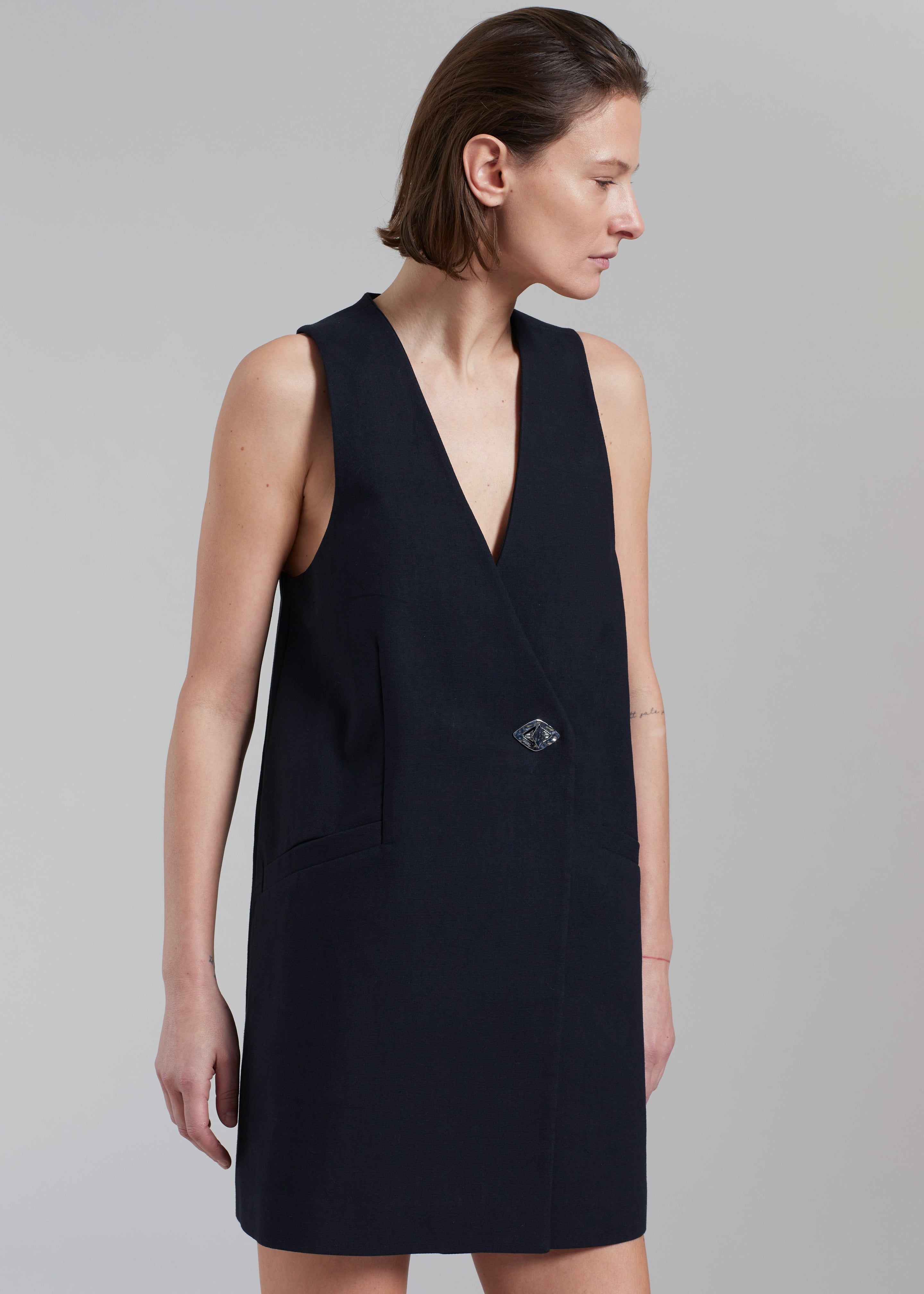 GANNI Cotton Suiting Vest - Black sold by Frankie Shop