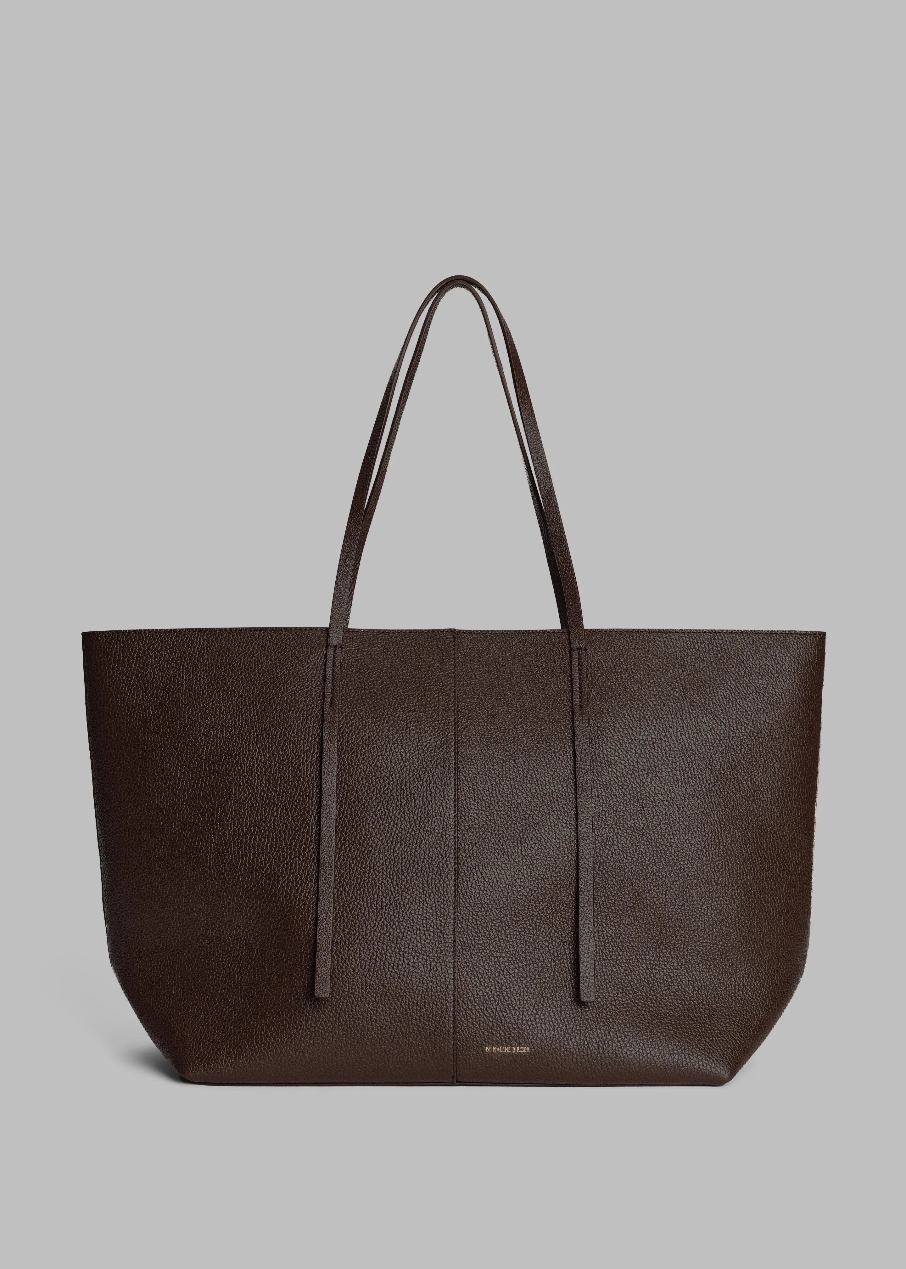 By Malene Birger Abilla Leather Tote - Coffee Bean sold by Frankie Shop
