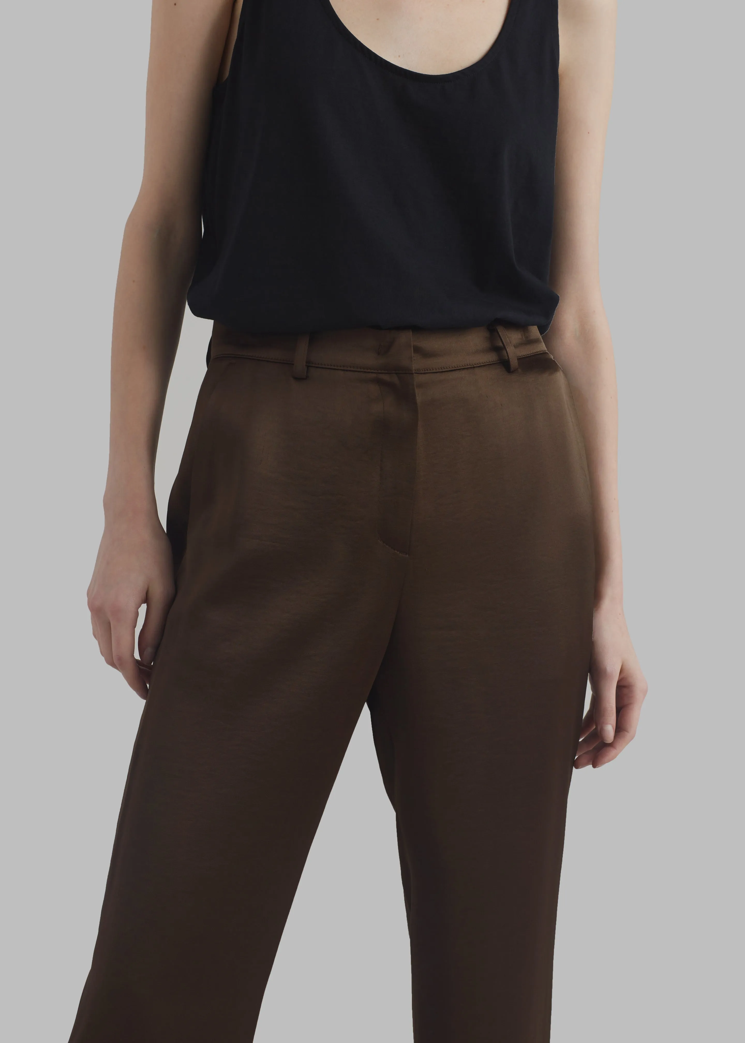 Kit Satin Trousers - Brown sold by Frankie Shop product image thumbnail 3