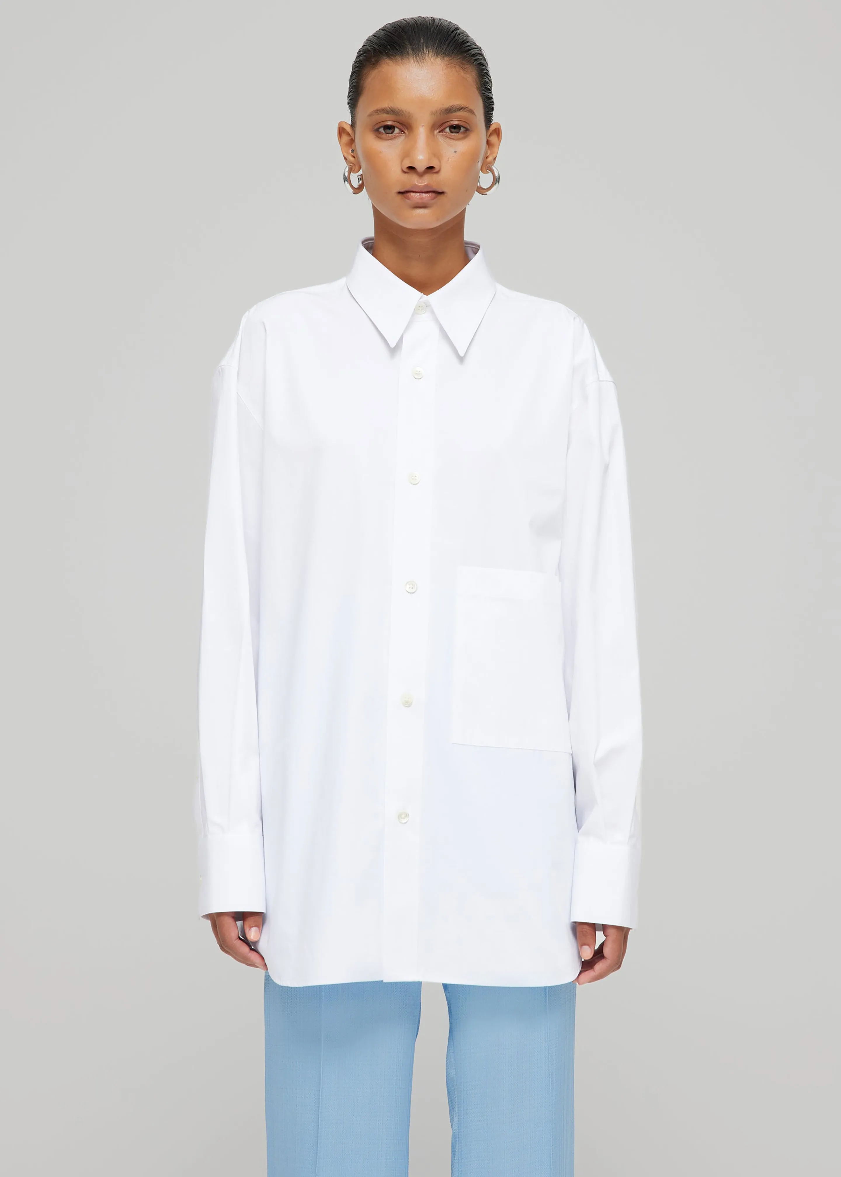 Róhe Unisex Classic Shirt - White sold by Frankie Shop product image thumbnail 3
