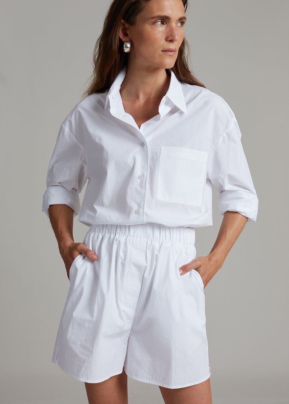 Lui Cotton Boxer Short - White sold by Frankie Shop