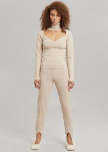Nanushka Lia Stirrup Pants - Beige sold by Frankie Shop