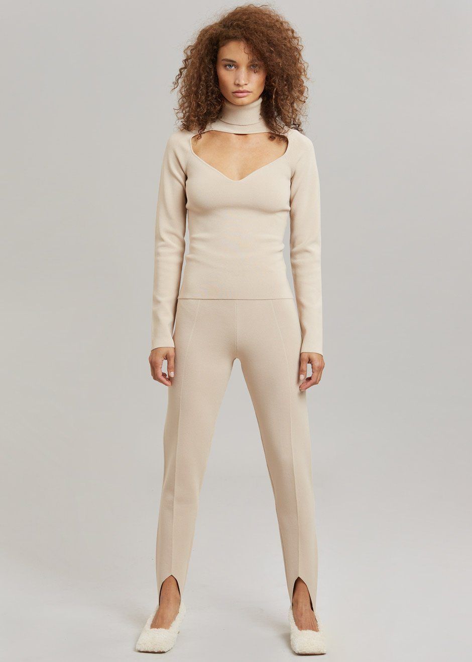 Nanushka Lia Stirrup Pants - Beige sold by Frankie Shop product image thumbnail 5