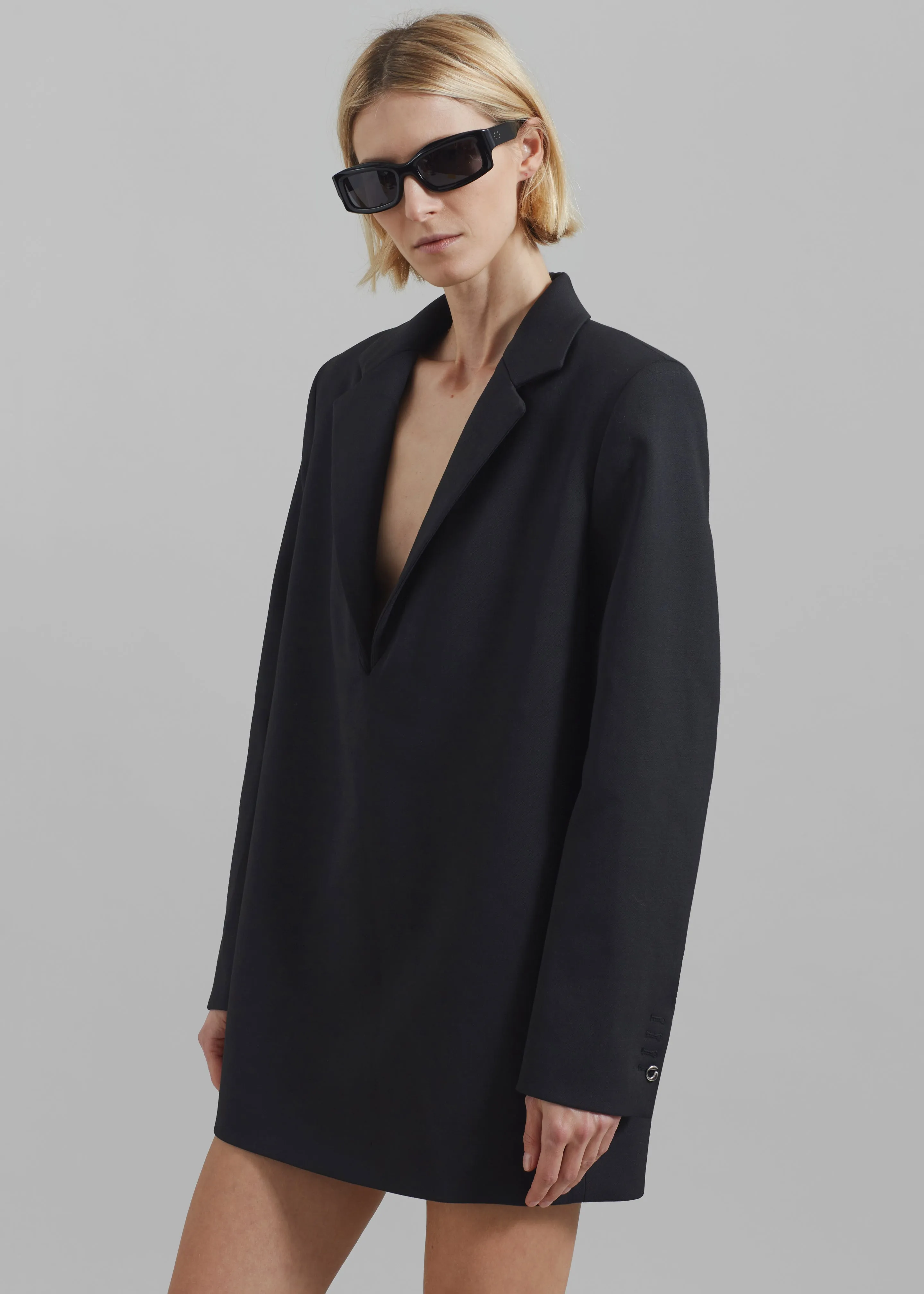 Coperni Oversized Tailored Jacket Dress - Black sold by Frankie Shop product image thumbnail 5