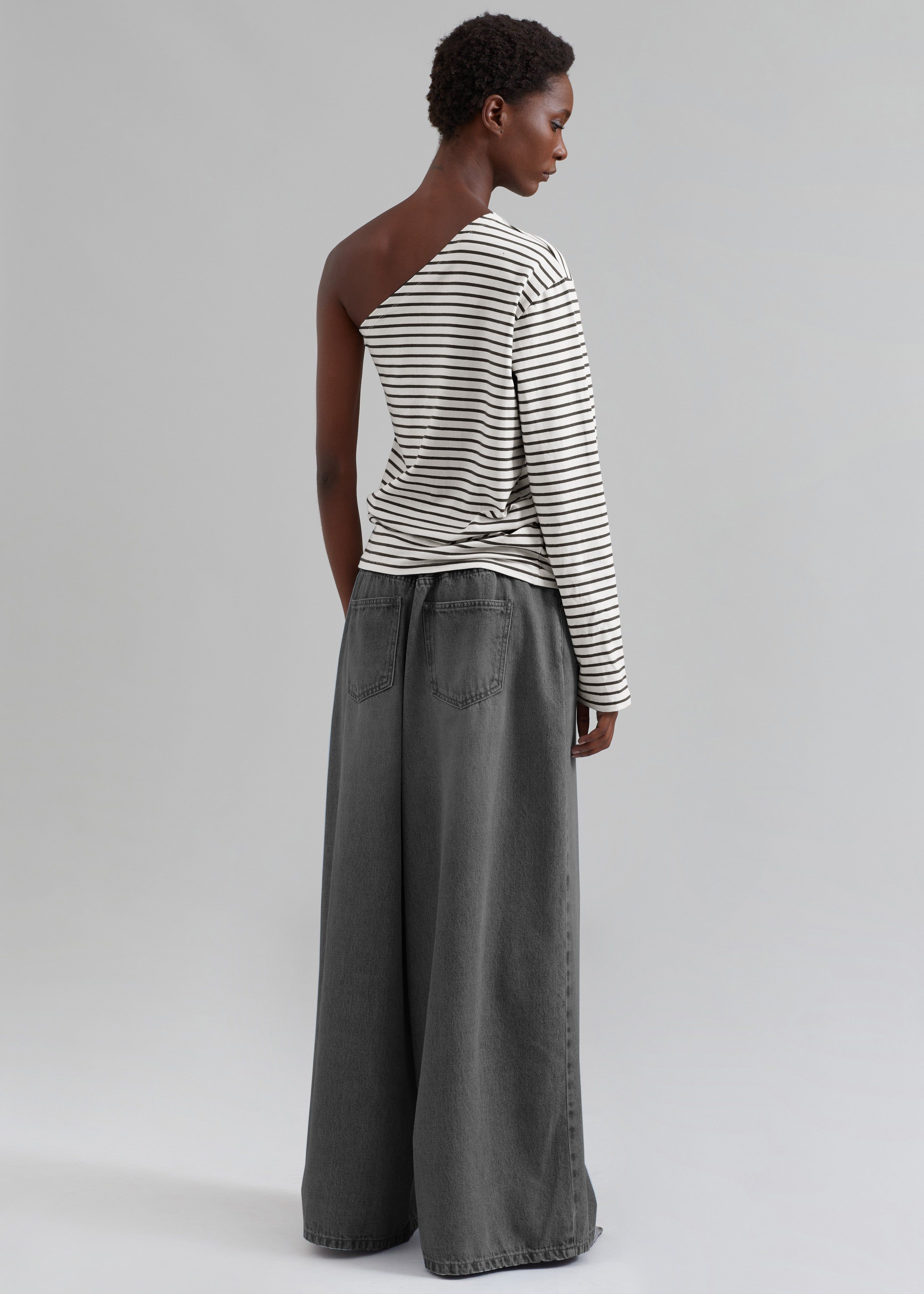 Jean One Shoulder Top - Black Stripe sold by Frankie Shop product image thumbnail 10