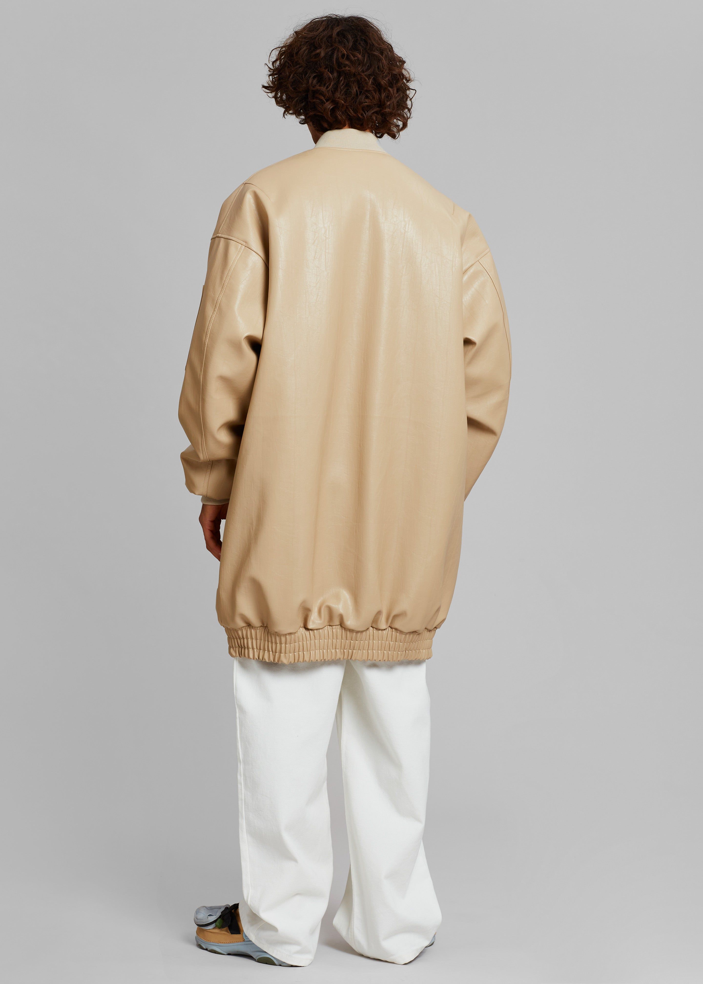 Jesse Long Faux Leather Bomber - Beige sold by Frankie Shop product image thumbnail 15