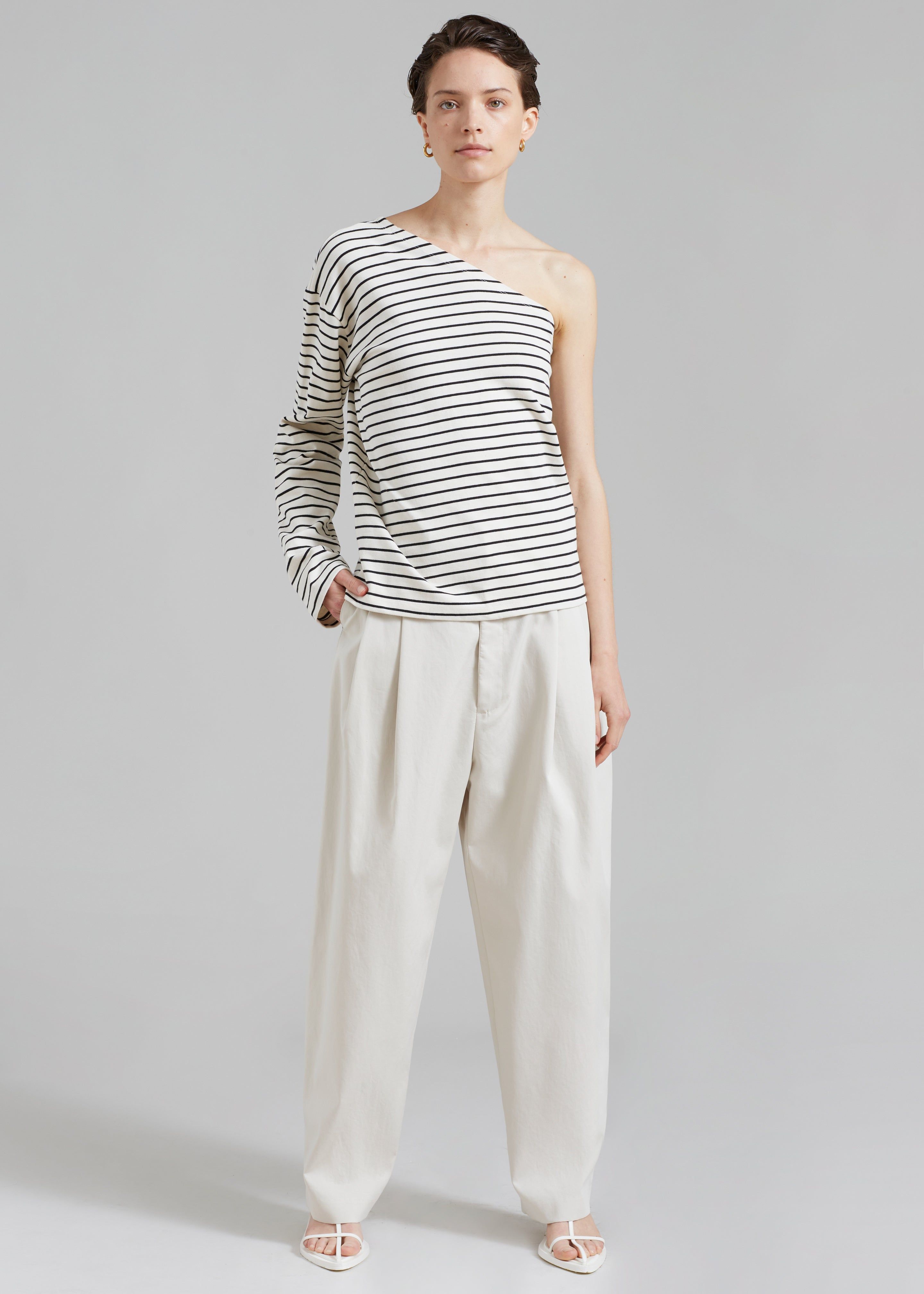 Jean One Shoulder Top - Black Stripe sold by Frankie Shop product image thumbnail 9