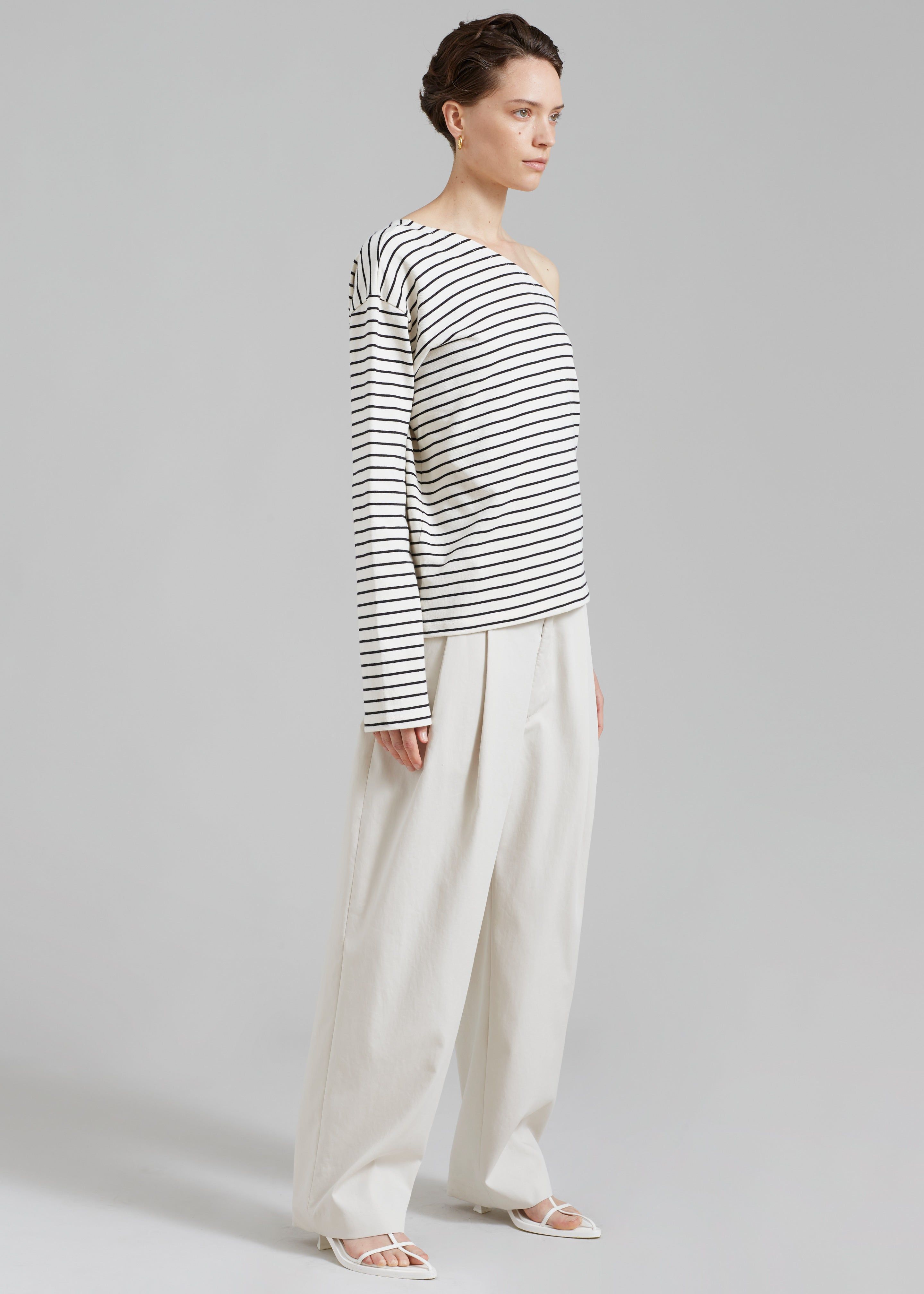 Jean One Shoulder Top - Black Stripe sold by Frankie Shop product image thumbnail 7