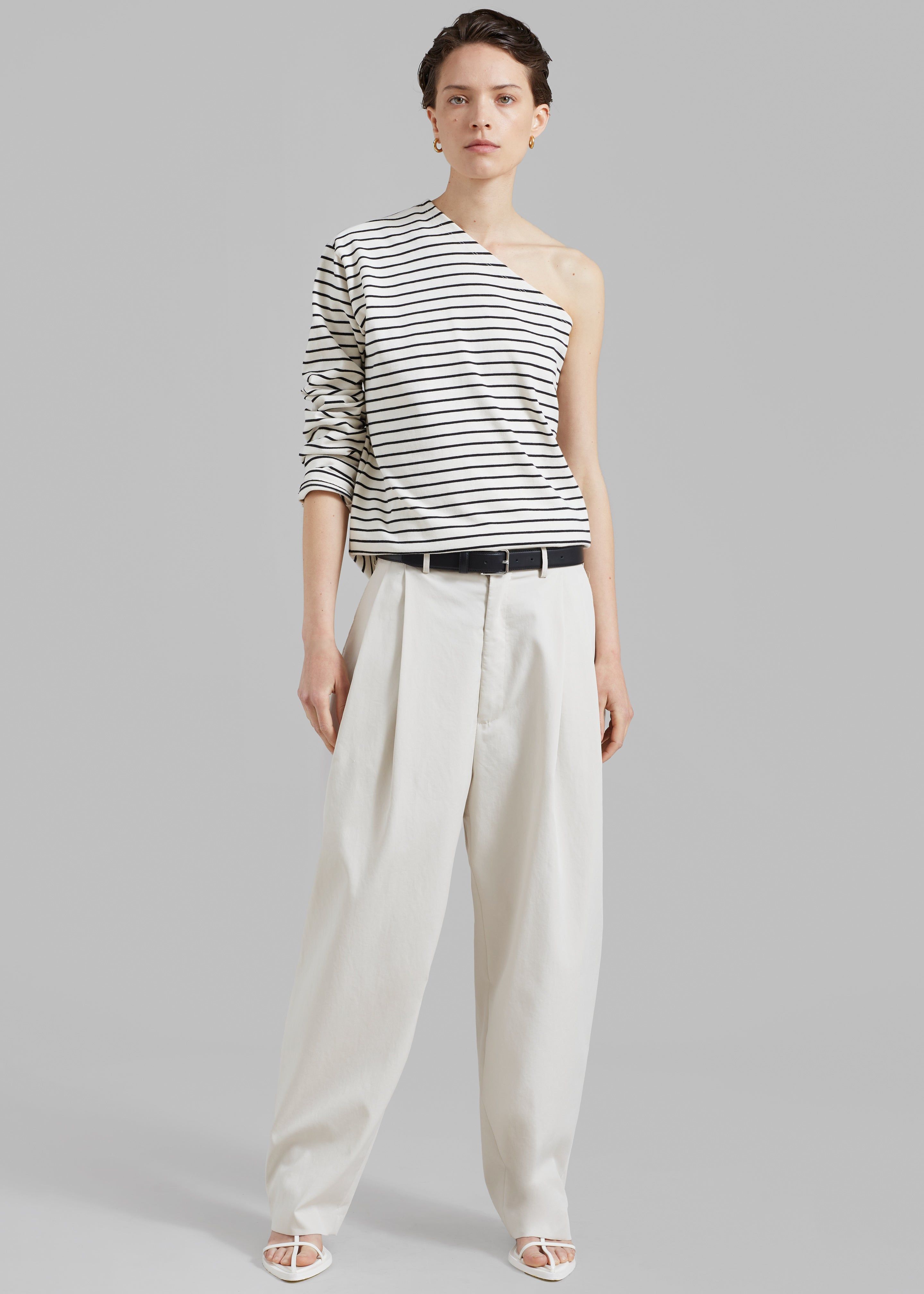 Jean One Shoulder Top - Black Stripe sold by Frankie Shop product image thumbnail 2