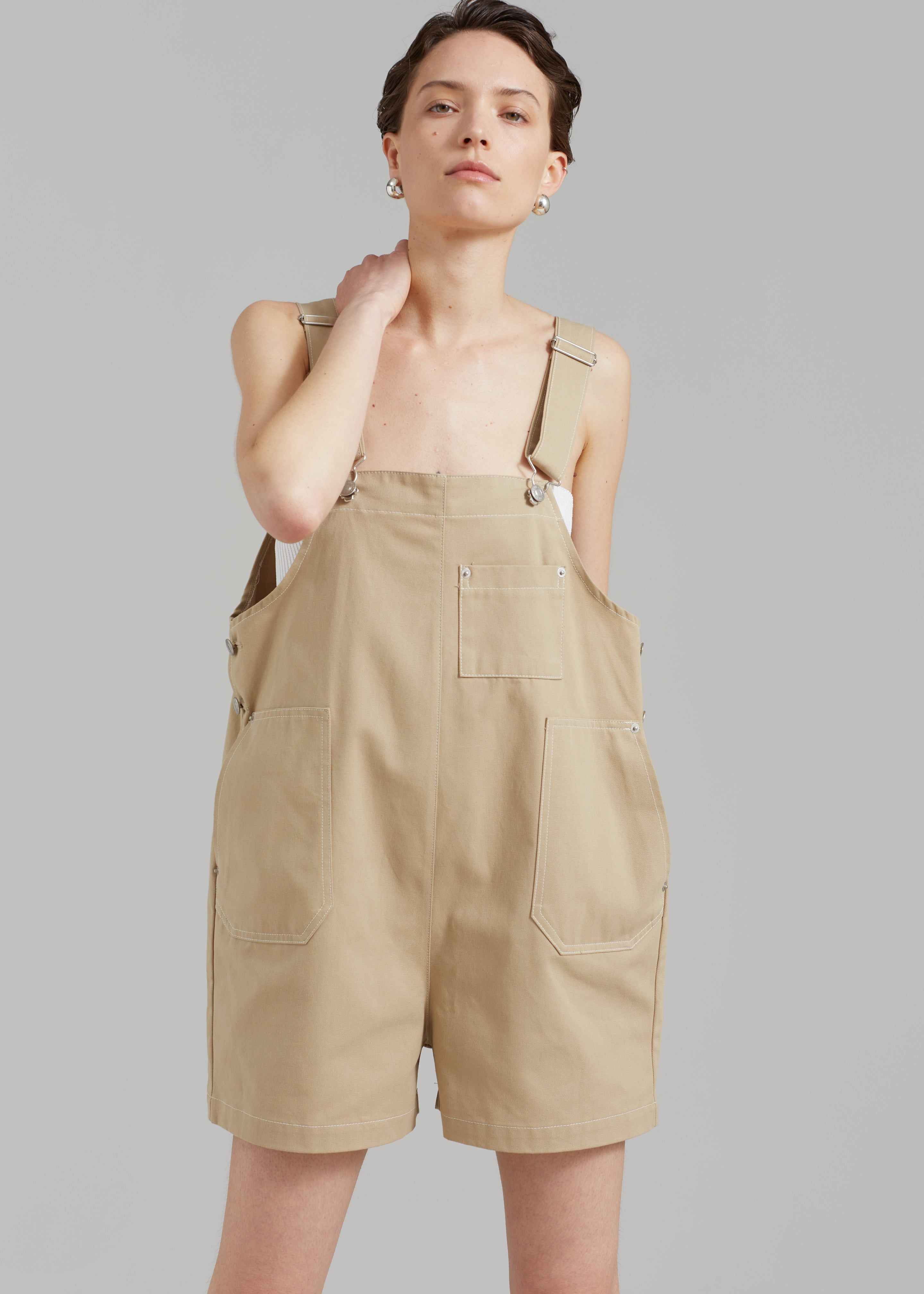 Keeley Overall Shorts - Beige sold by Frankie Shop product image thumbnail 4