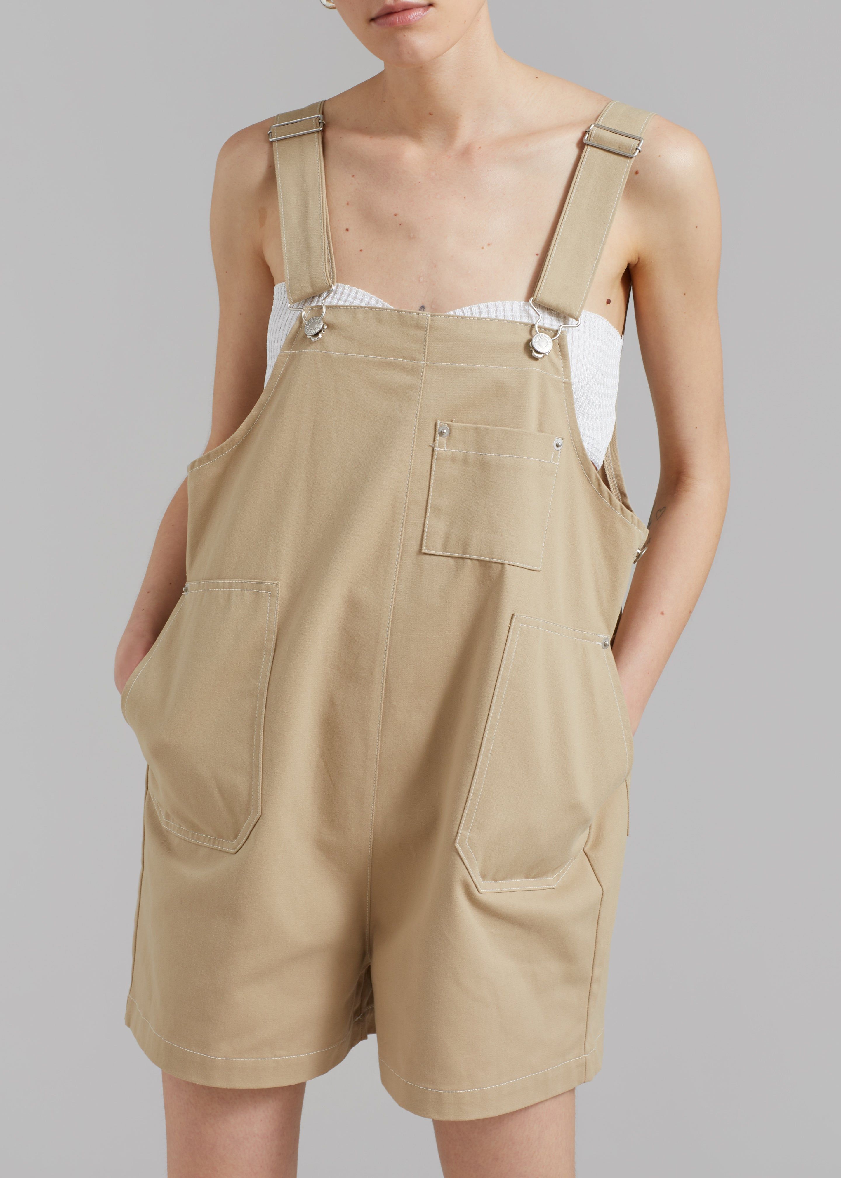 Keeley Overall Shorts - Beige sold by Frankie Shop product image thumbnail 6