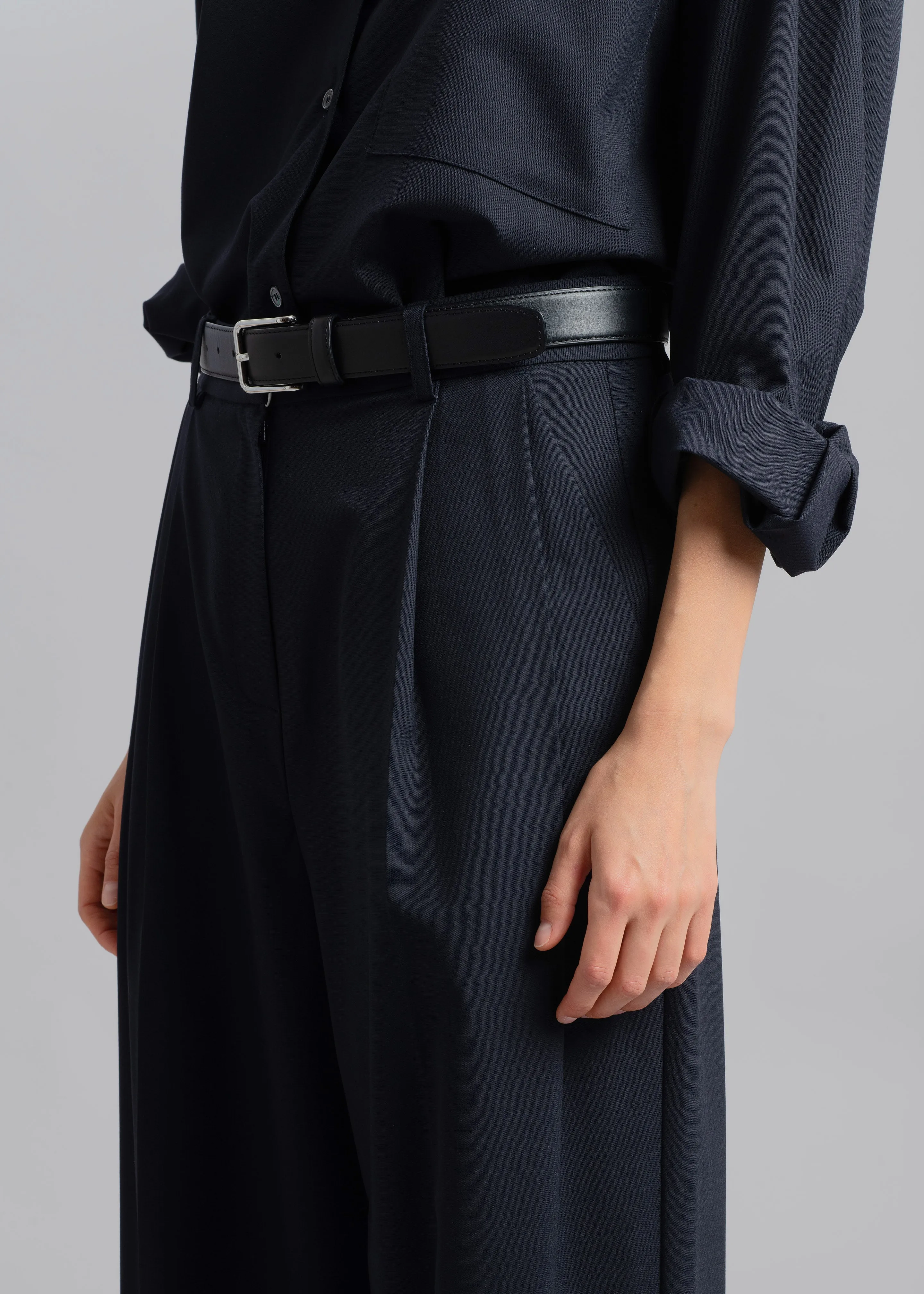 Jour Pleated Pants - Deep Navy sold by Frankie Shop product image thumbnail 2