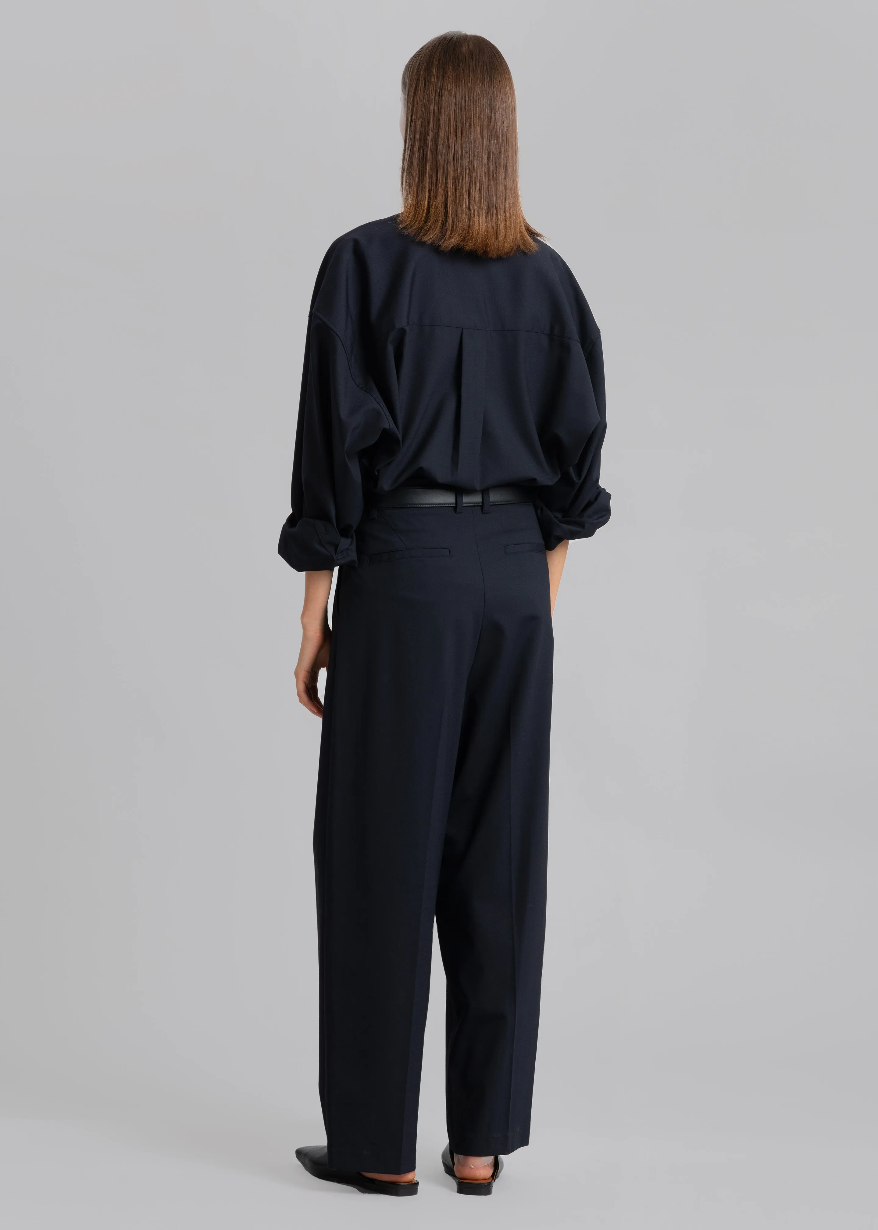Jour Pleated Pants - Deep Navy sold by Frankie Shop product image thumbnail 5