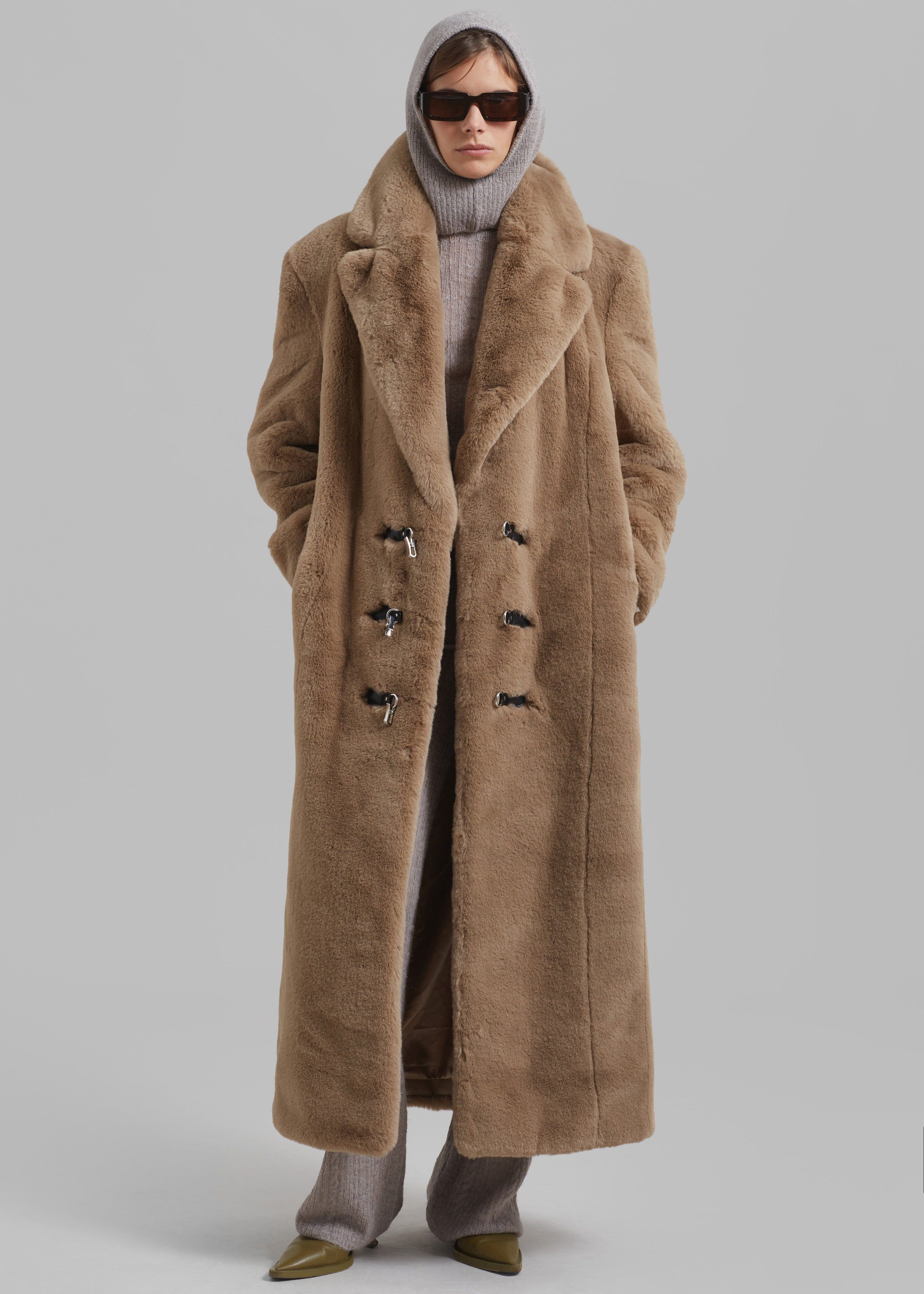 ROTATE Fluffy Clasp Coat - Sepia Tint sold by Frankie Shop product image thumbnail 4