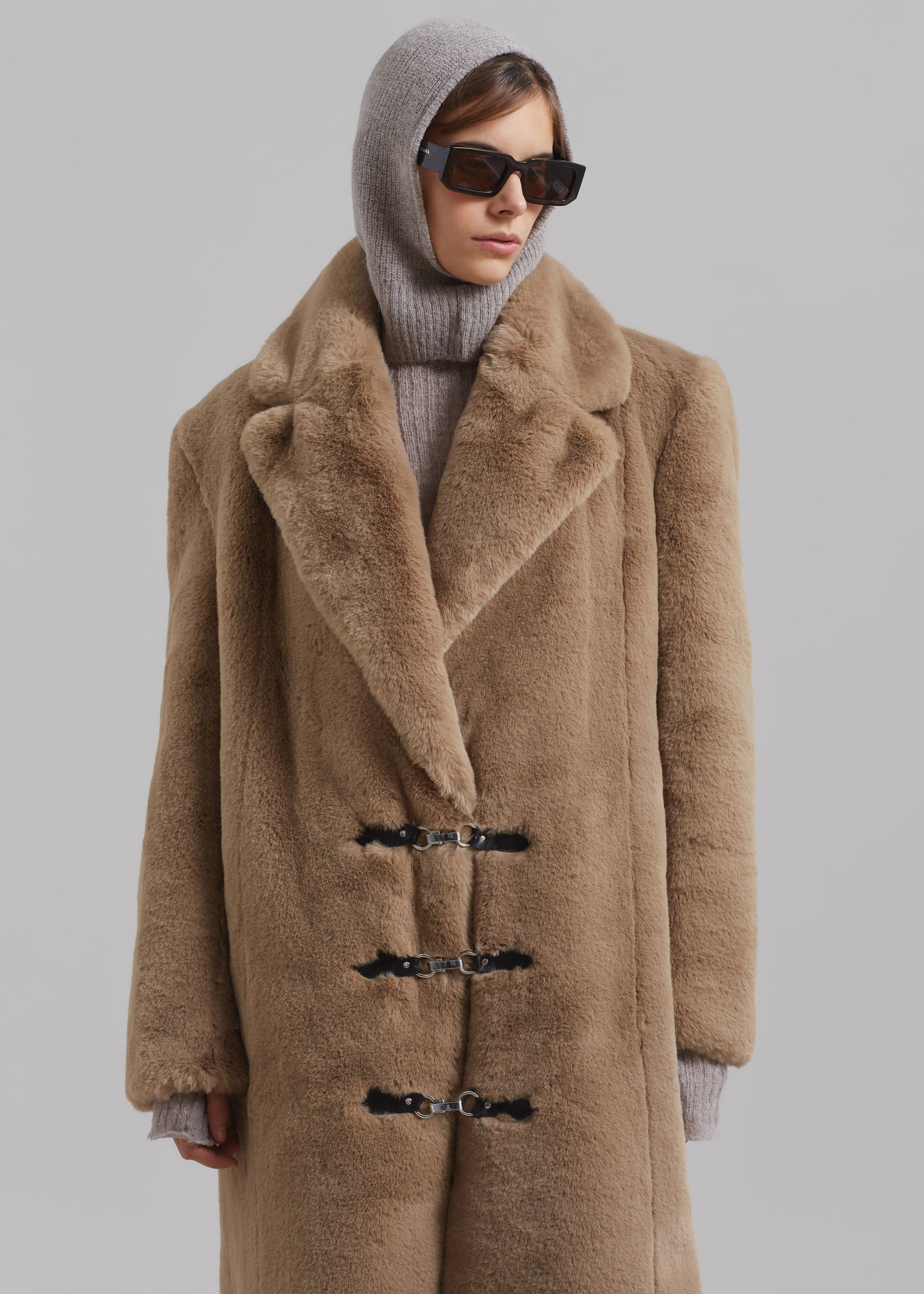 ROTATE Fluffy Clasp Coat - Sepia Tint sold by Frankie Shop product image thumbnail 2