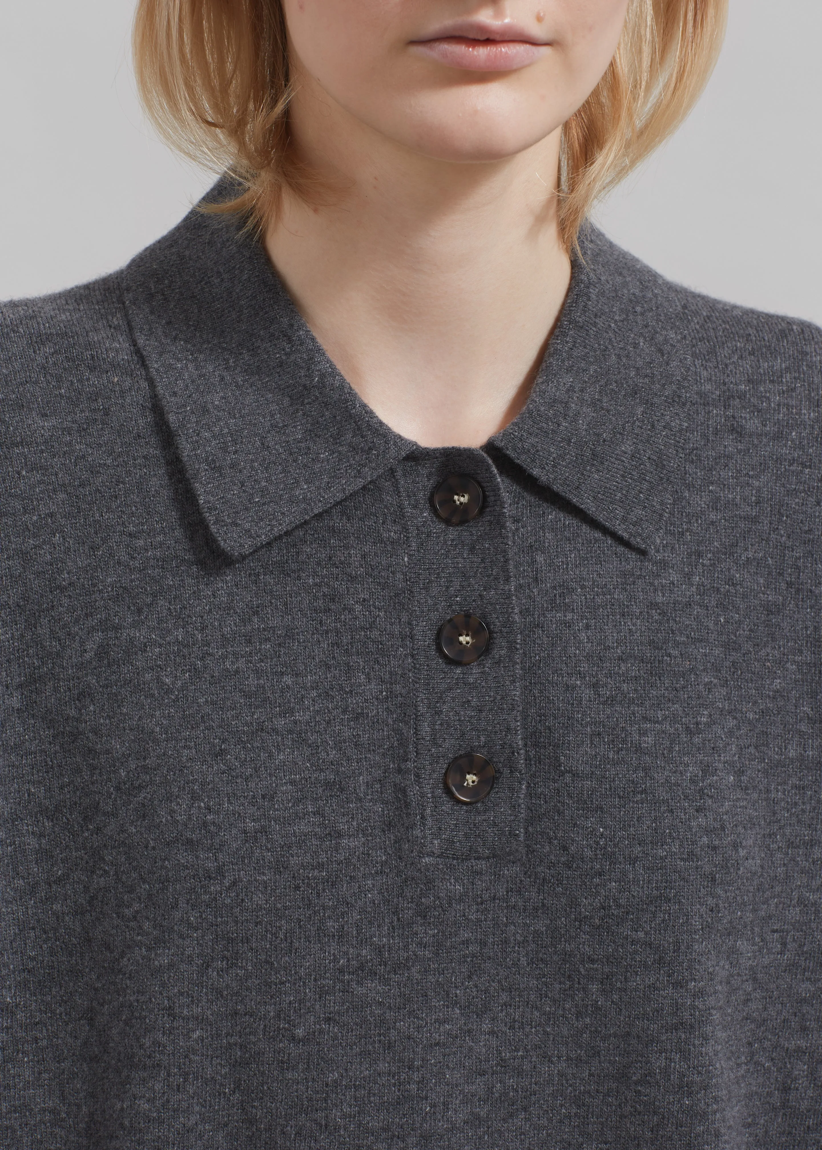 The Garment Como Polo - Grey Melange sold by Frankie Shop product image thumbnail 3