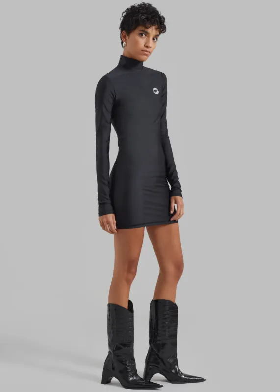 Coperni High Neck Fitted Mini Dress - Black sold by Frankie Shop