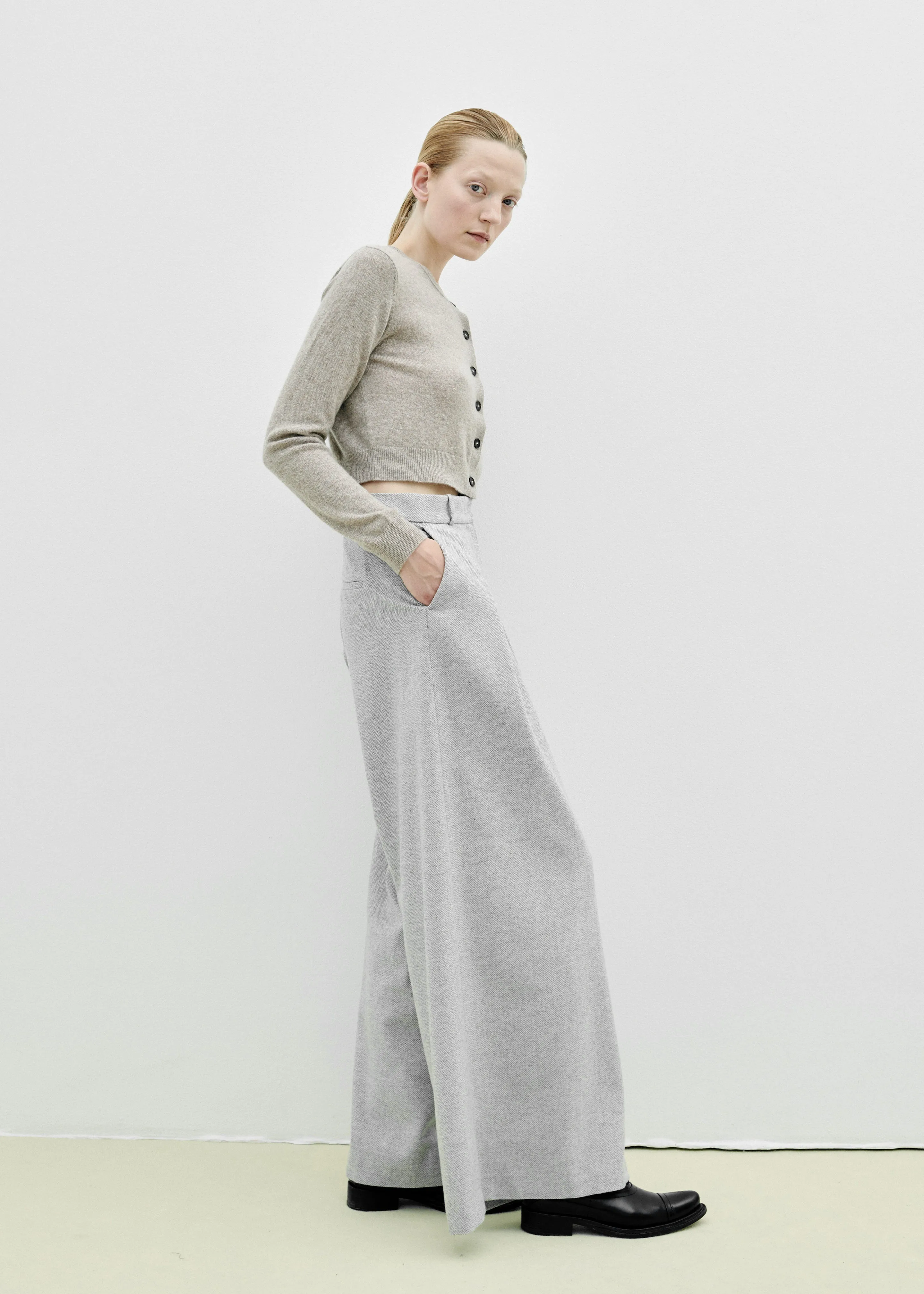 The Garment Trento Pants - Heather Grey Herringbone sold by Frankie Shop product image thumbnail 5