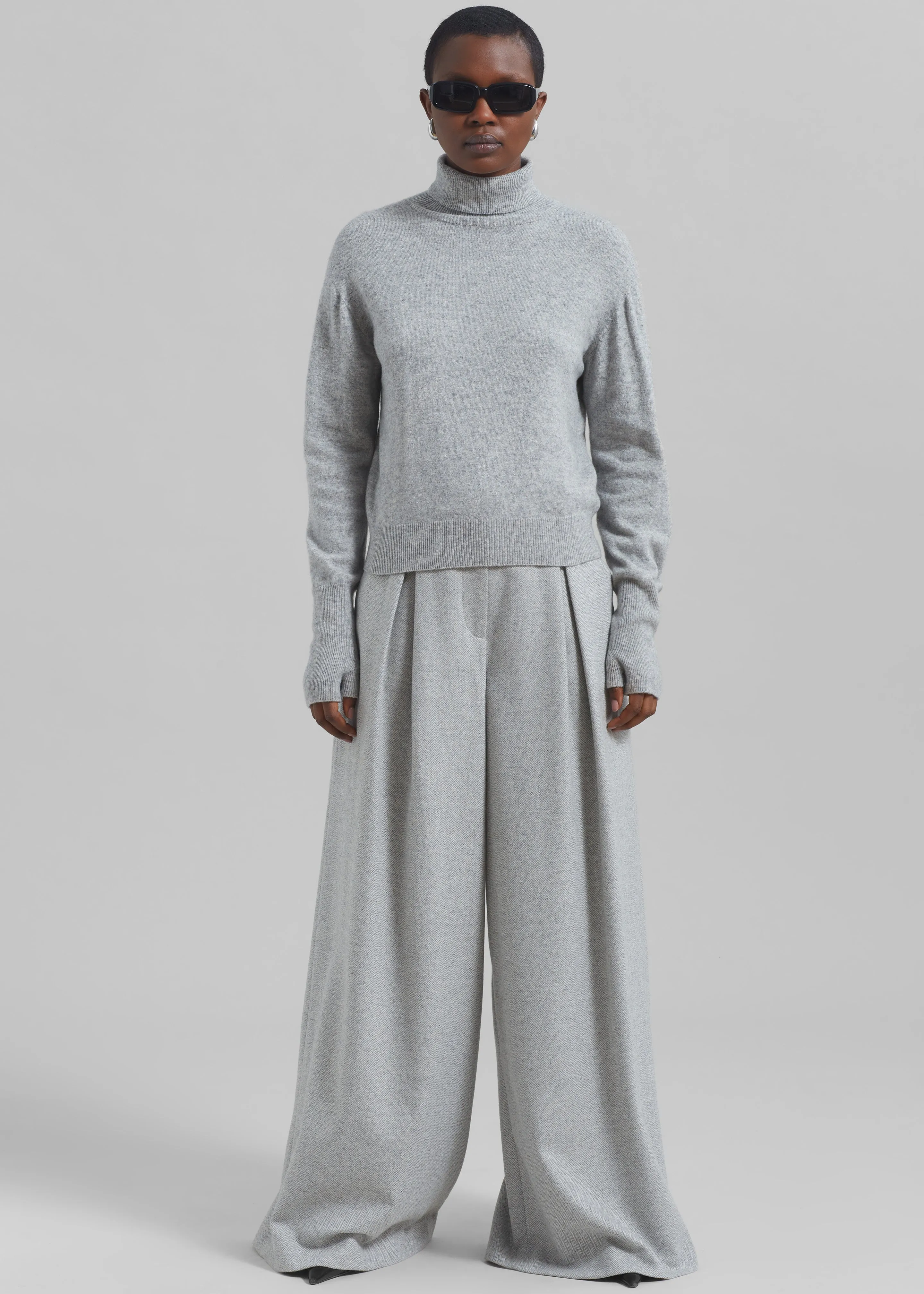 The Garment Trento Pants - Heather Grey Herringbone sold by Frankie Shop product image thumbnail 4