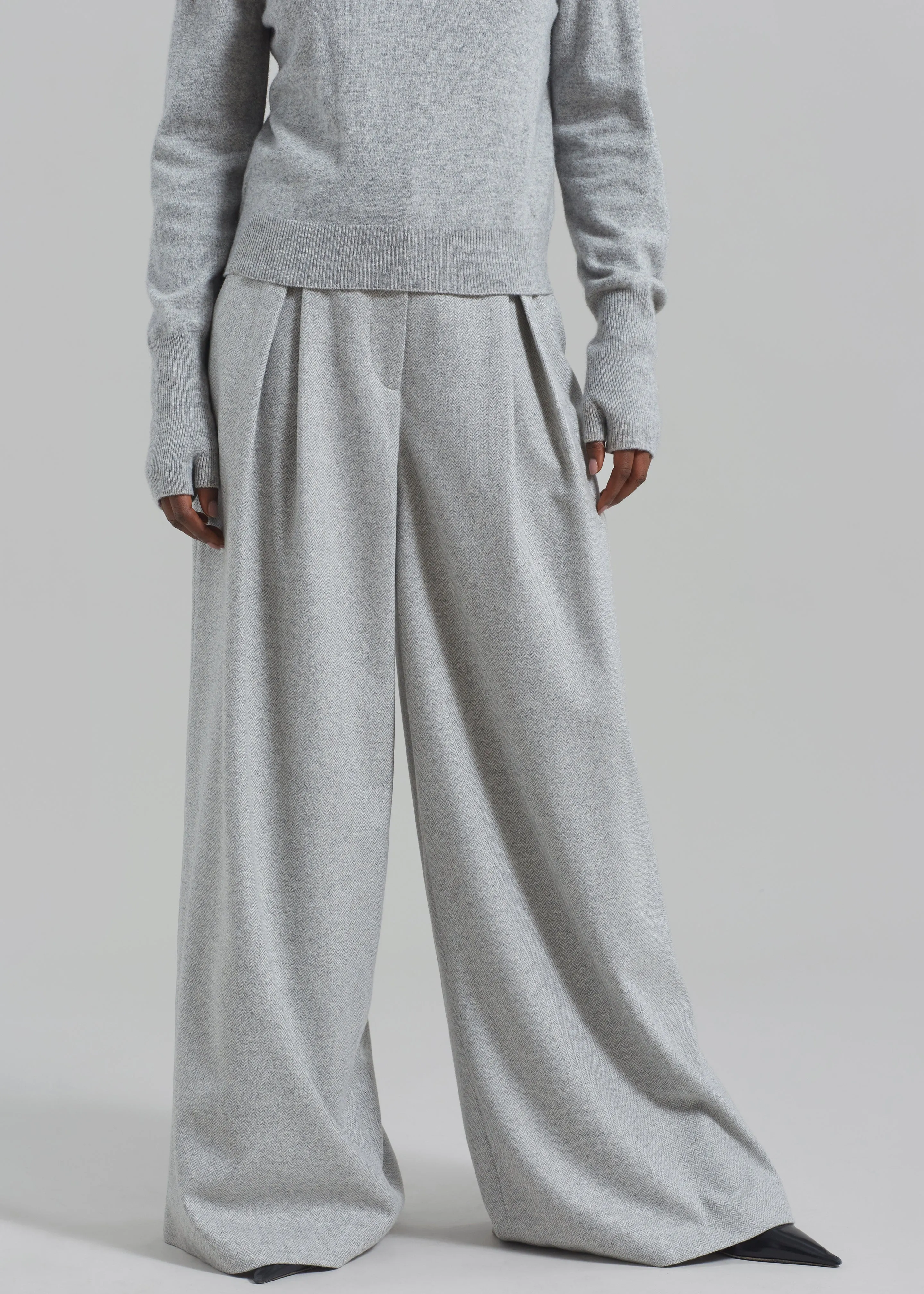 The Garment Trento Pants - Heather Grey Herringbone sold by Frankie Shop product image thumbnail 2