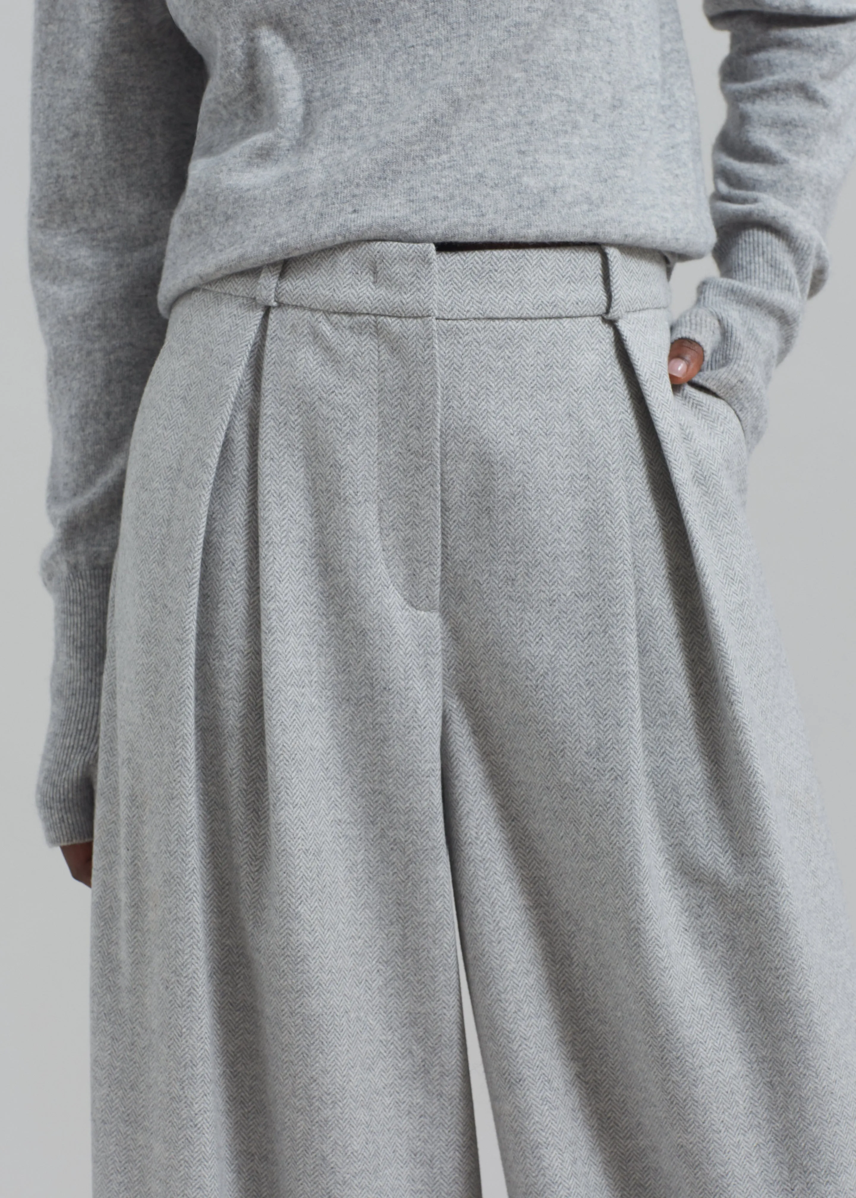 The Garment Trento Pants - Heather Grey Herringbone sold by Frankie Shop product image thumbnail 3