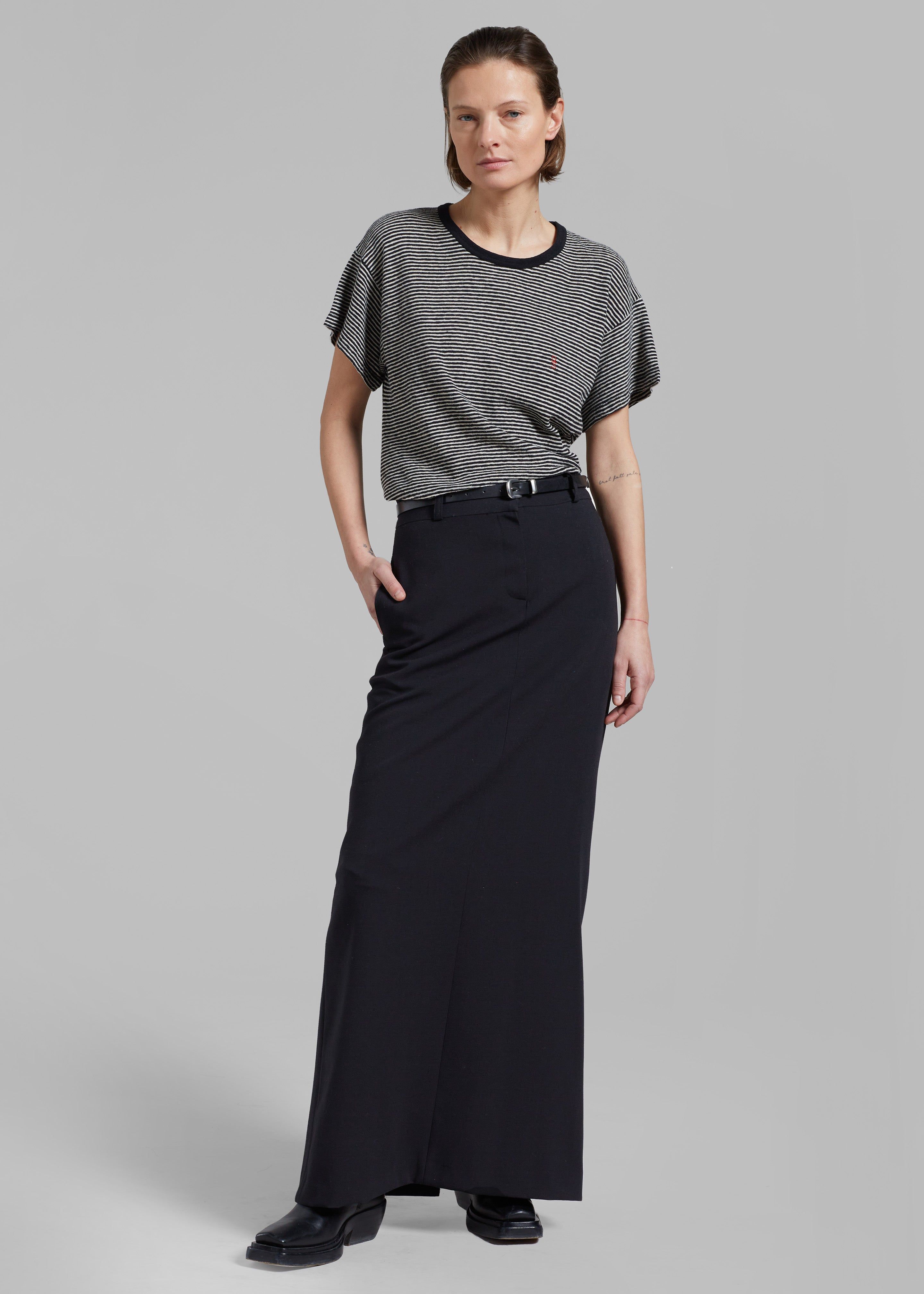 Rika Studios Laurent Tee - Black/Ecru Stripe sold by Frankie Shop product image thumbnail 2