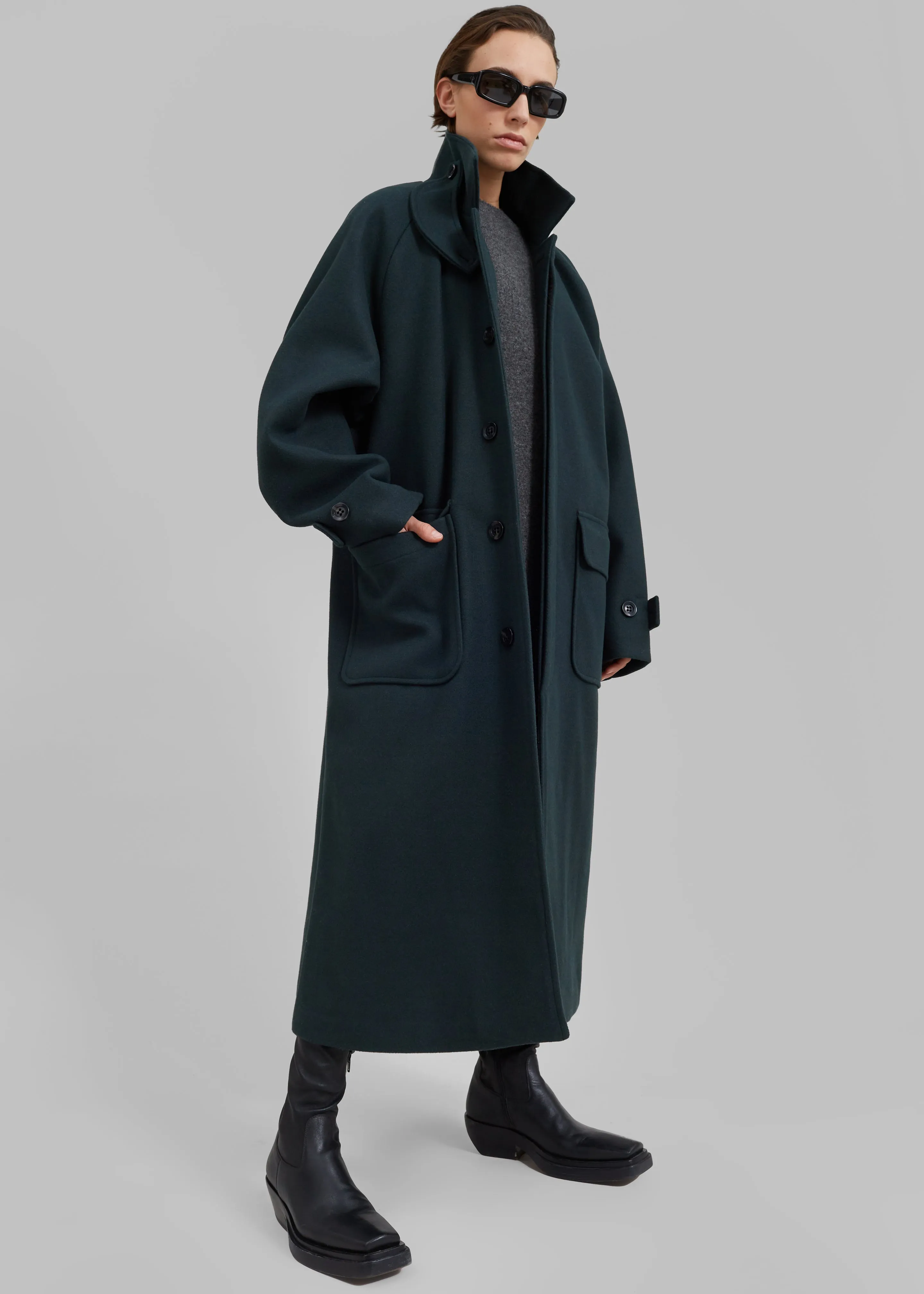 Winifred Coat - Deep Teal sold by Frankie Shop