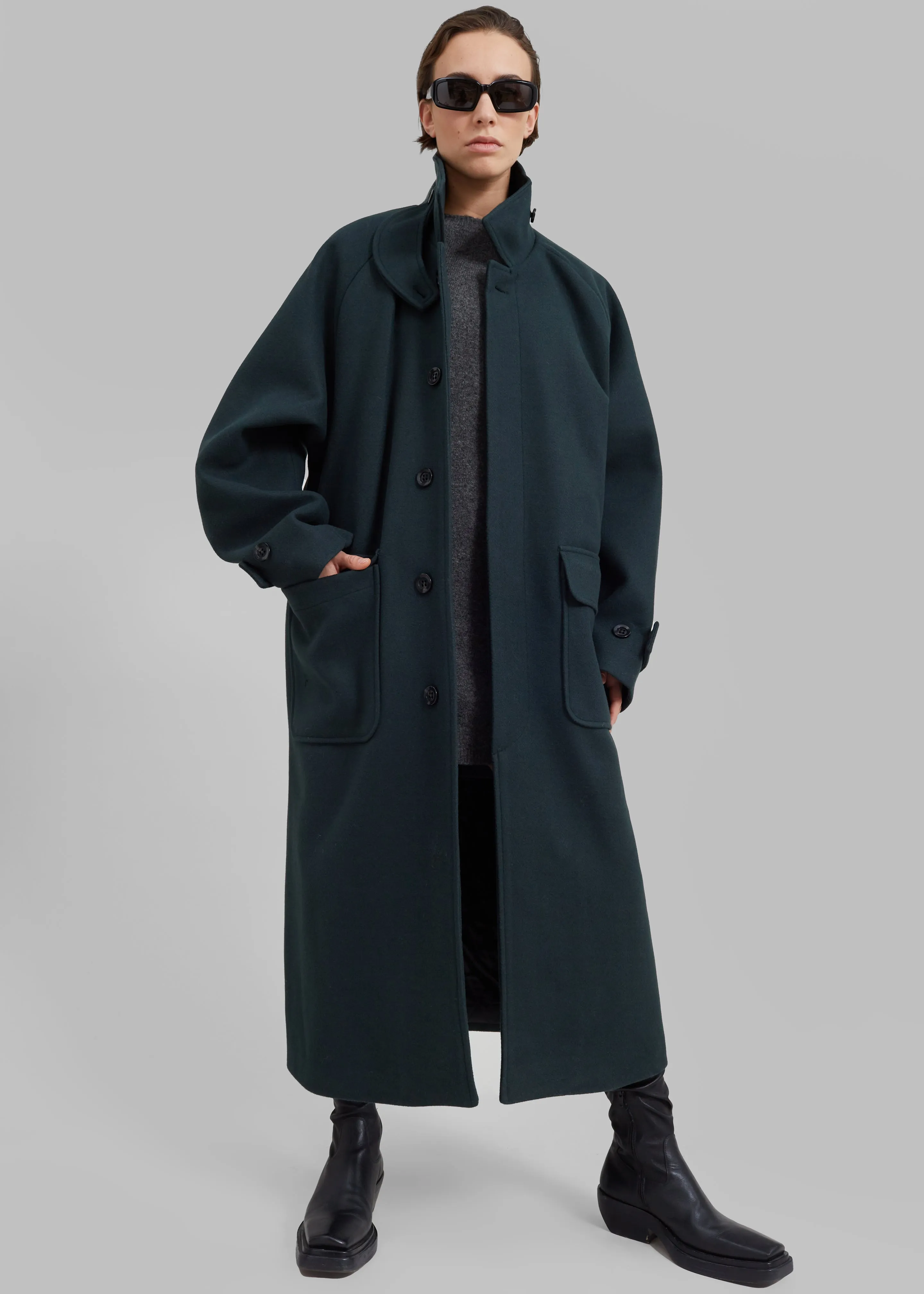 Winifred Coat - Deep Teal sold by Frankie Shop product image thumbnail 3
