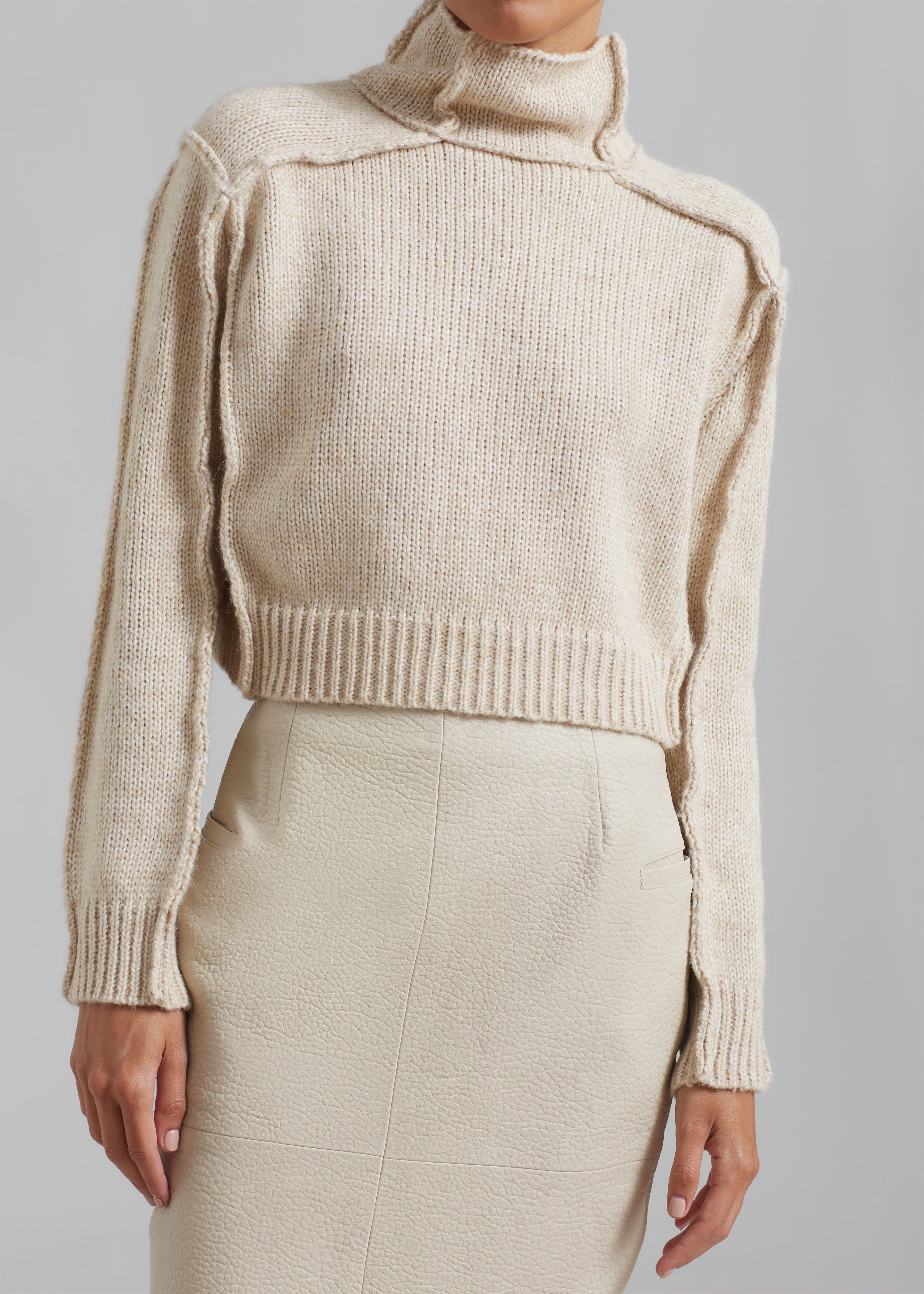 Bevza Square Sweater - Sand Beige sold by Frankie Shop product image thumbnail 4